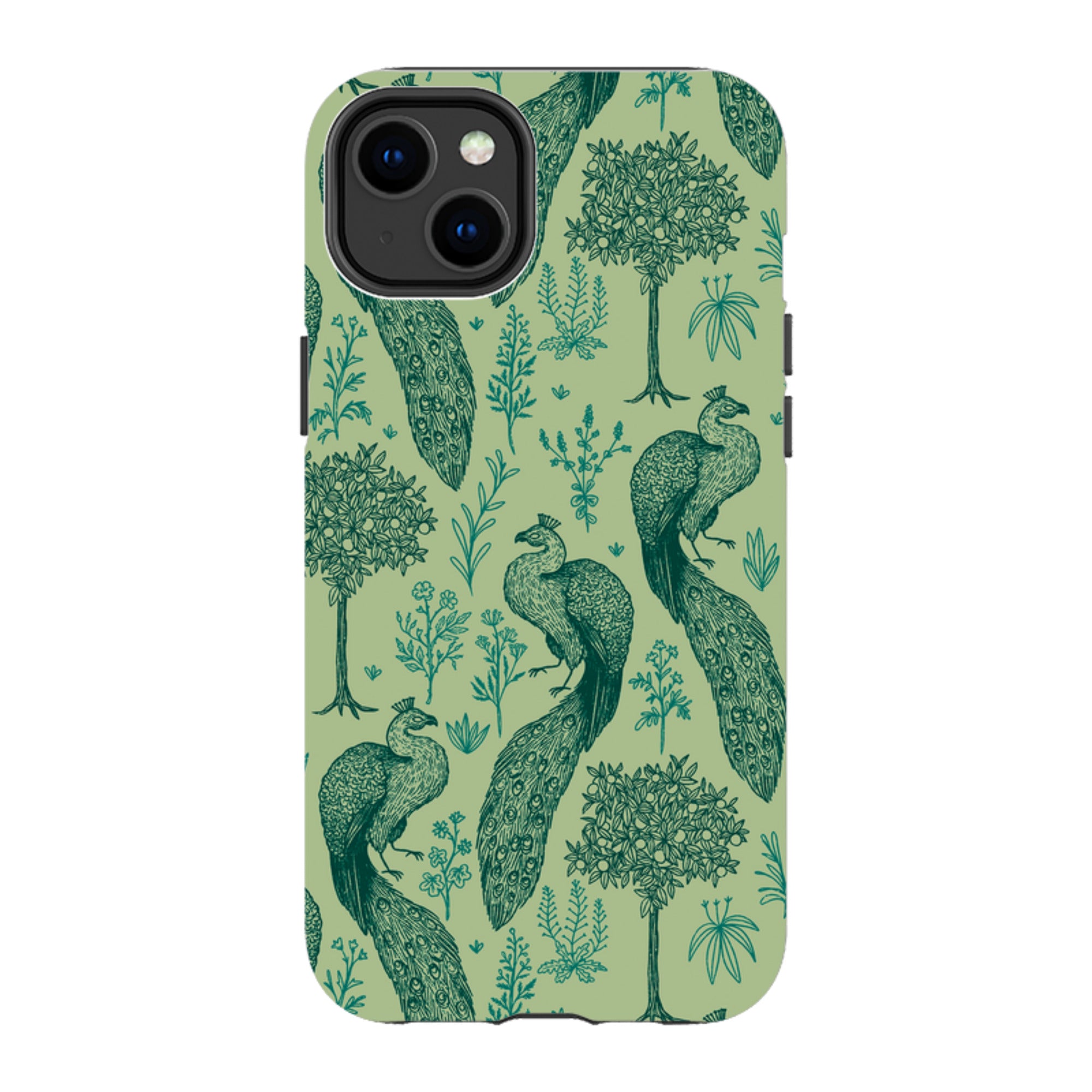 iPhone Tough Case - Peacock Pattern By Anna Stead