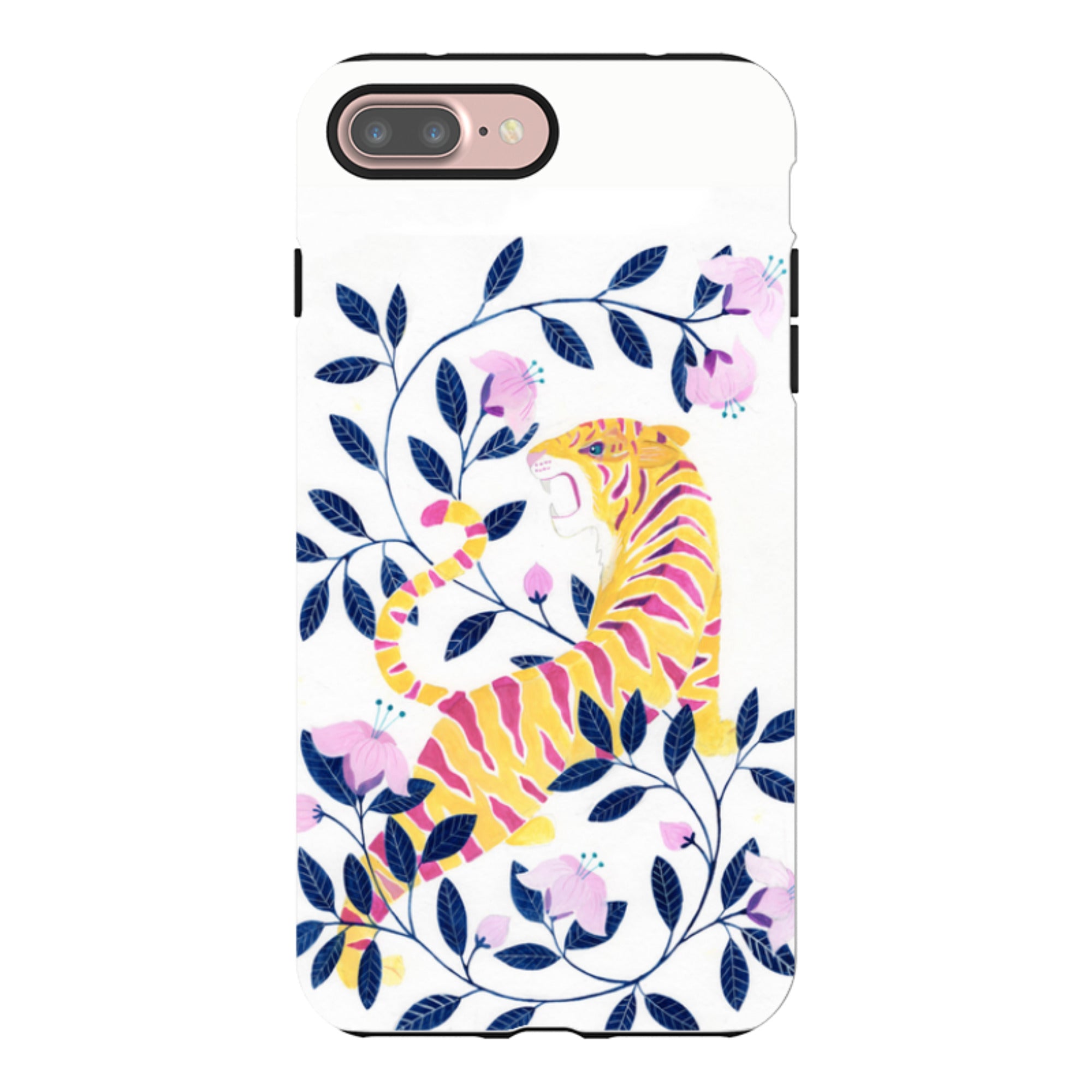 iPhone Tough Case - Yellow Tiger By Bex Parkin