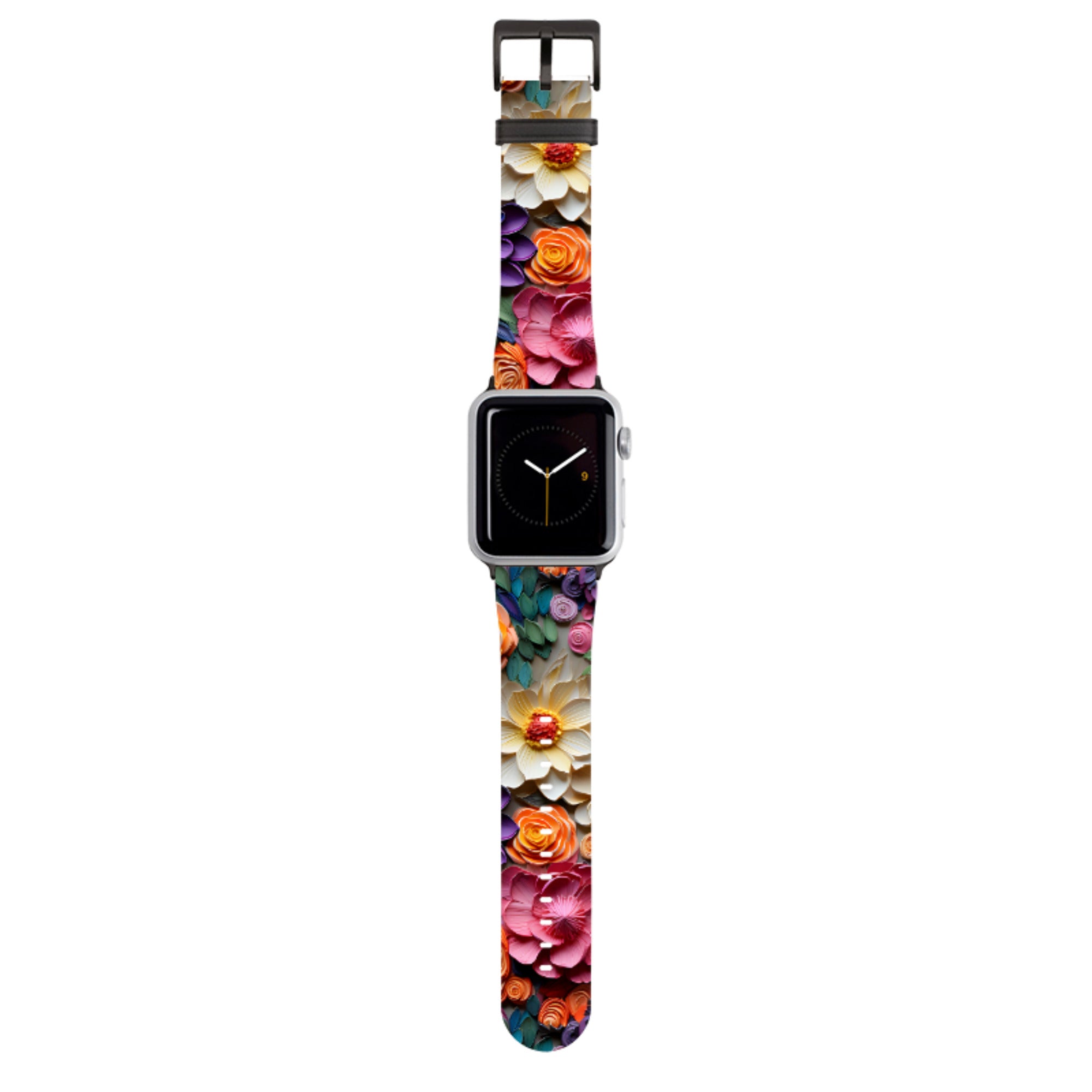 Violet Floral Apple Watch Strap