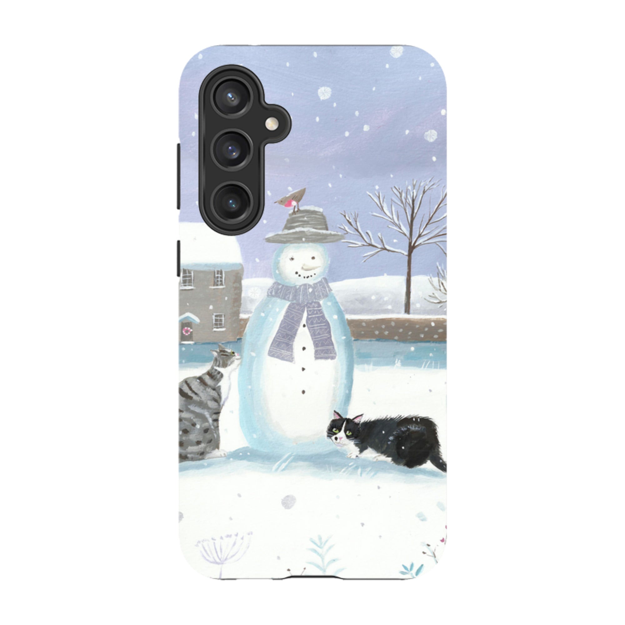 Samsung Tough Case - Snowman And Cats By Mary Stubberfield