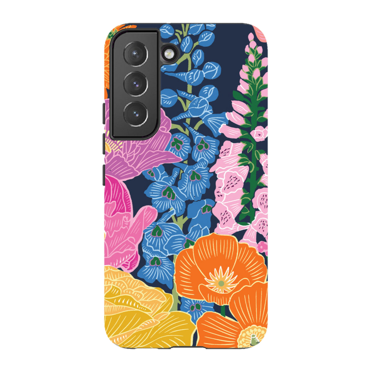 Samsung Tough Case - Flower Garden Navy By Kate Heiss