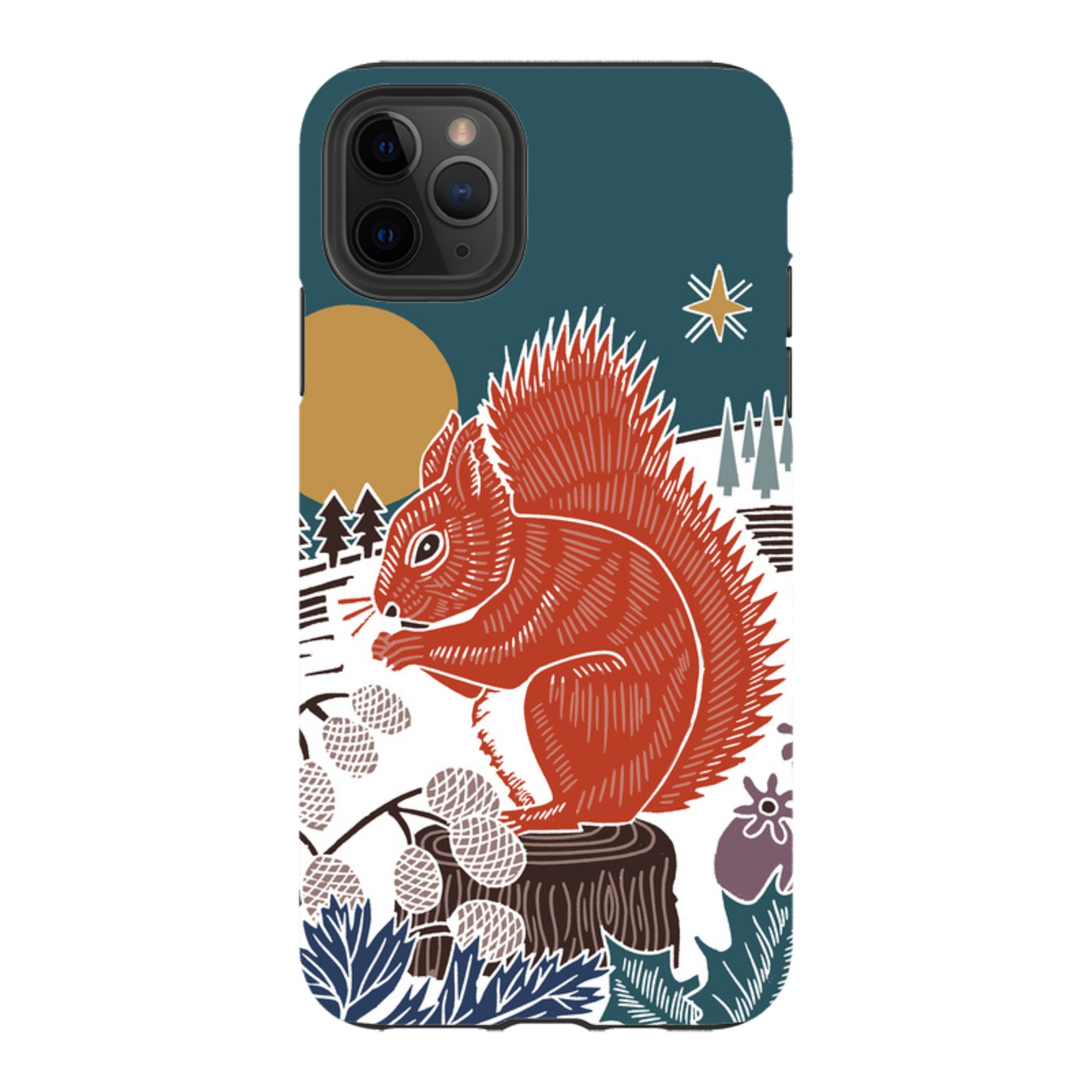 iPhone Tough Case - Winter Squirrel By Kate Heiss