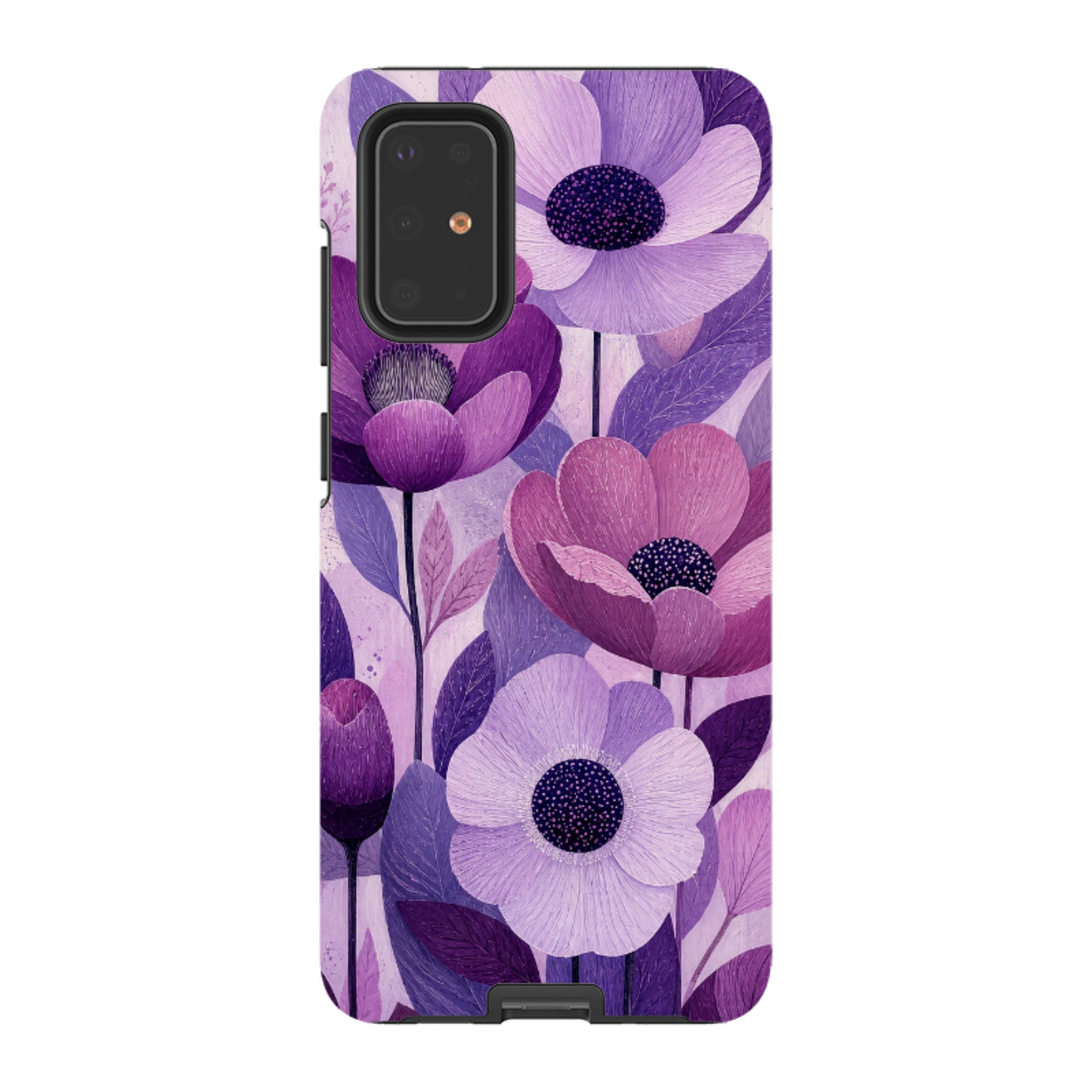 Samsung Tough Case - Purple Woodgrain Floral