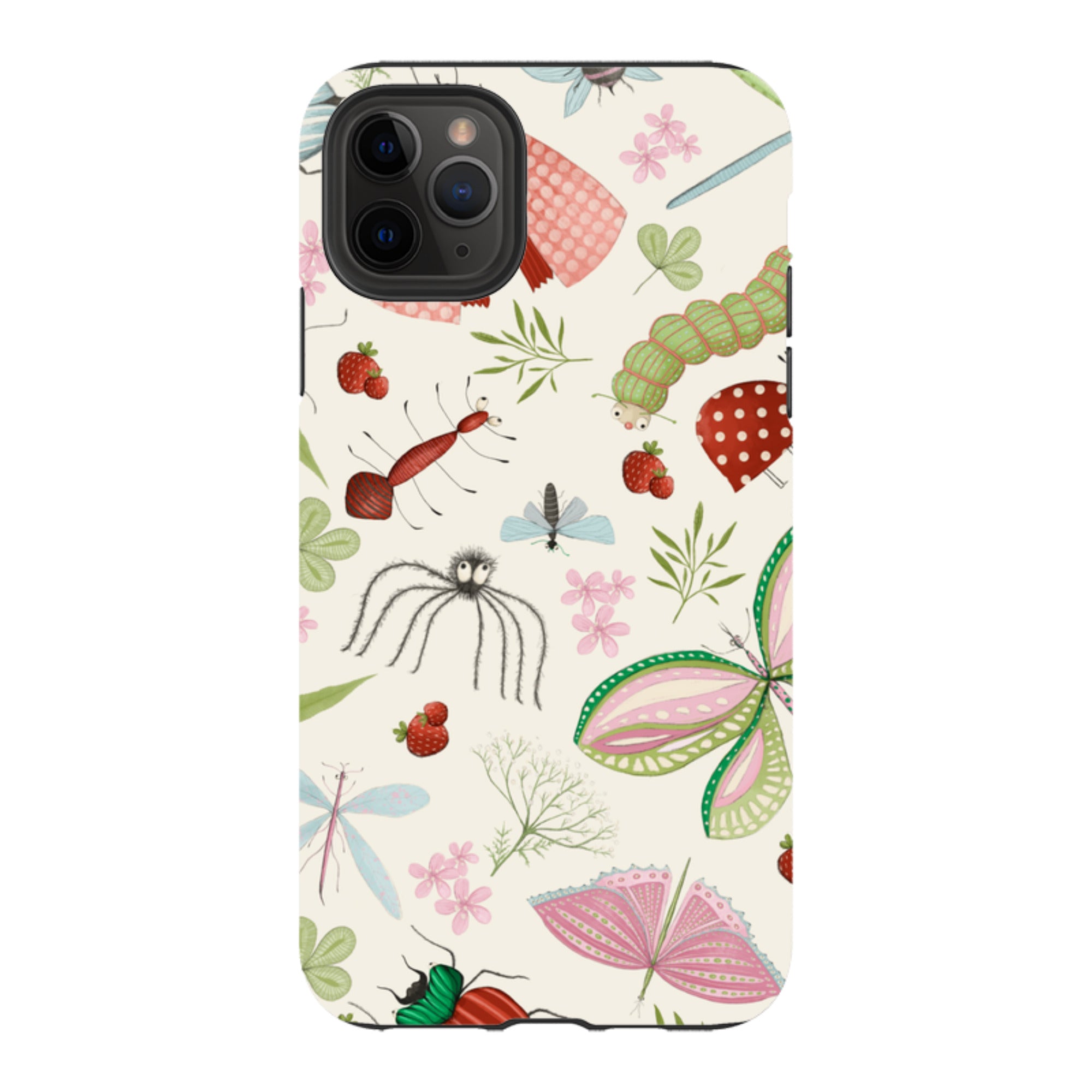 iPhone Tough Case - Insects Pattern By Maja Lindberg