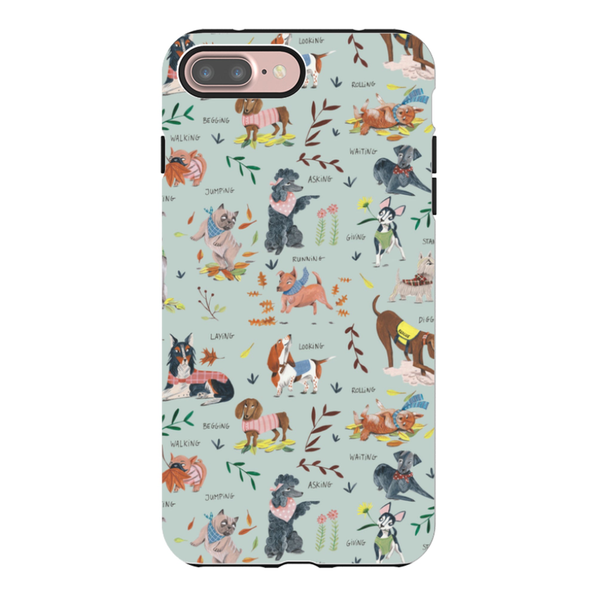 iPhone Tough Case - Dog Pattern II By Caroline Bonne Muller