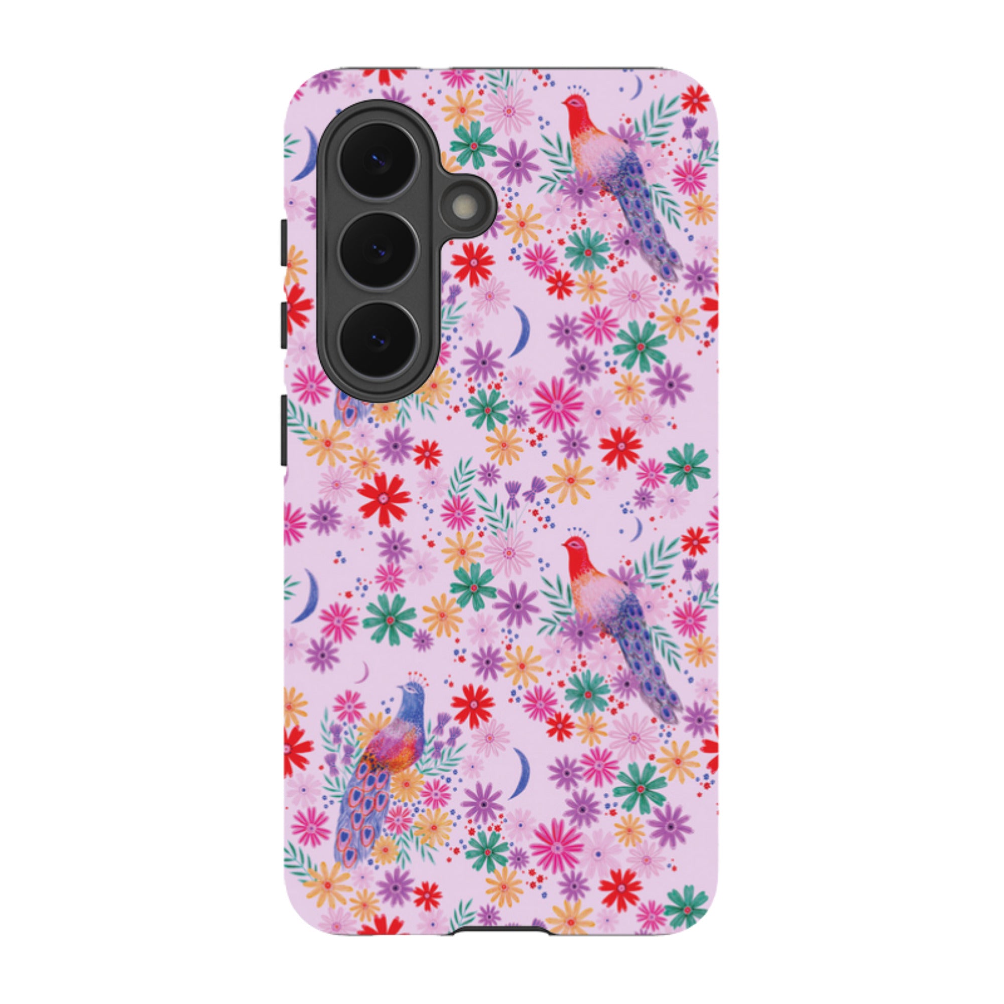 Samsung Tough Case - Peacock Pattern Lilac By Lee Foster Wilson