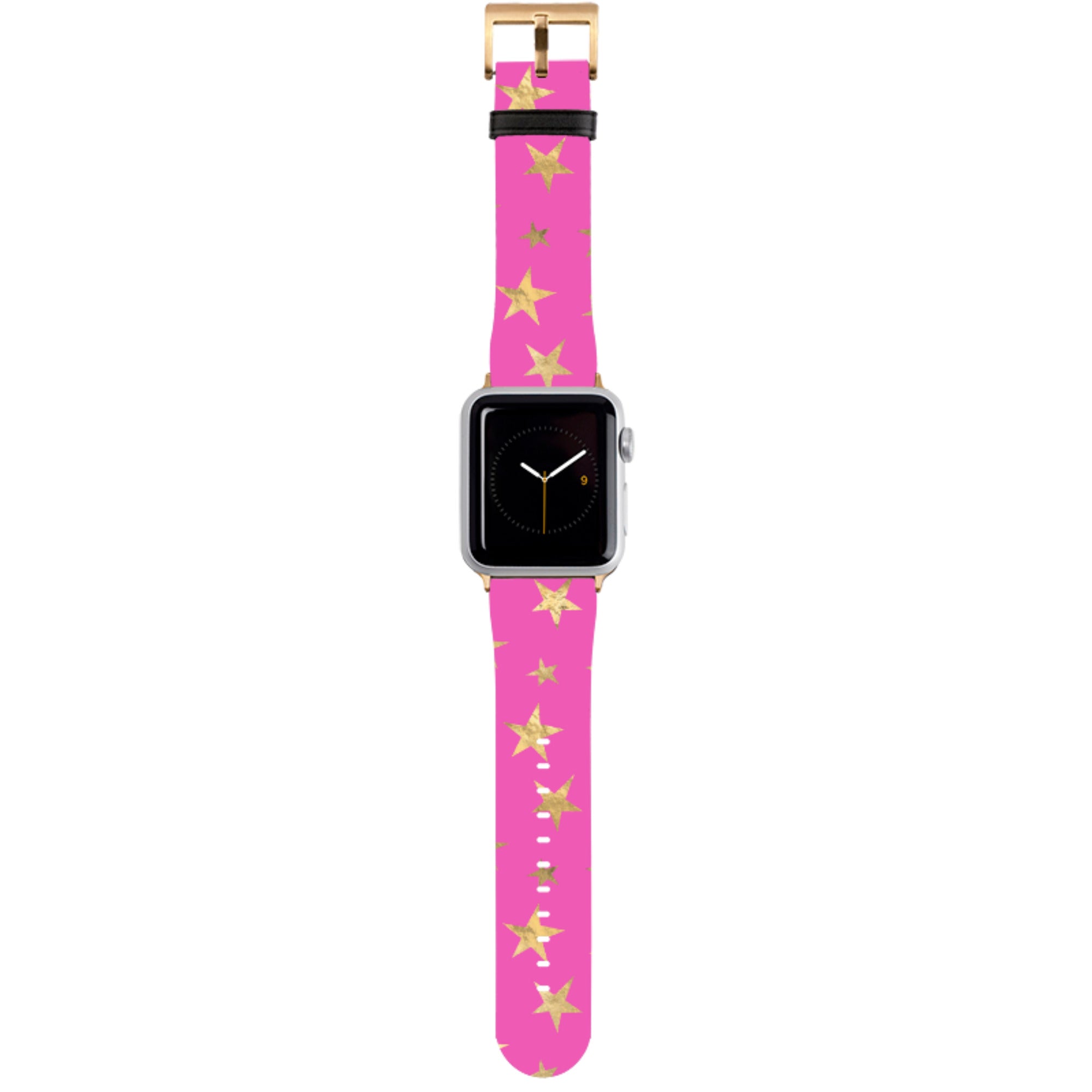 Pink and Gold Stars Apple Watch Strap