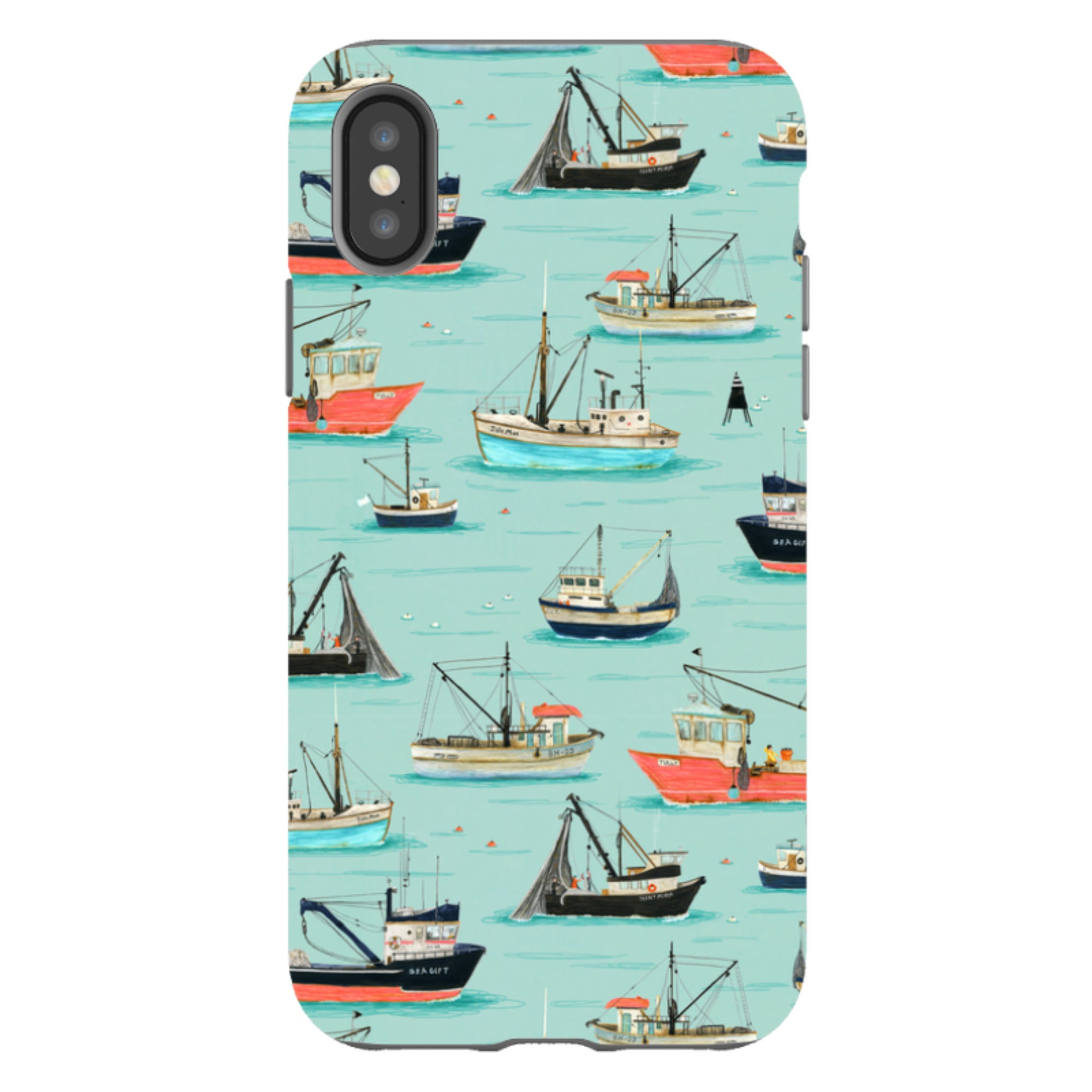 iPhone Tough Case - Fishing Boats By Katherine Quinn