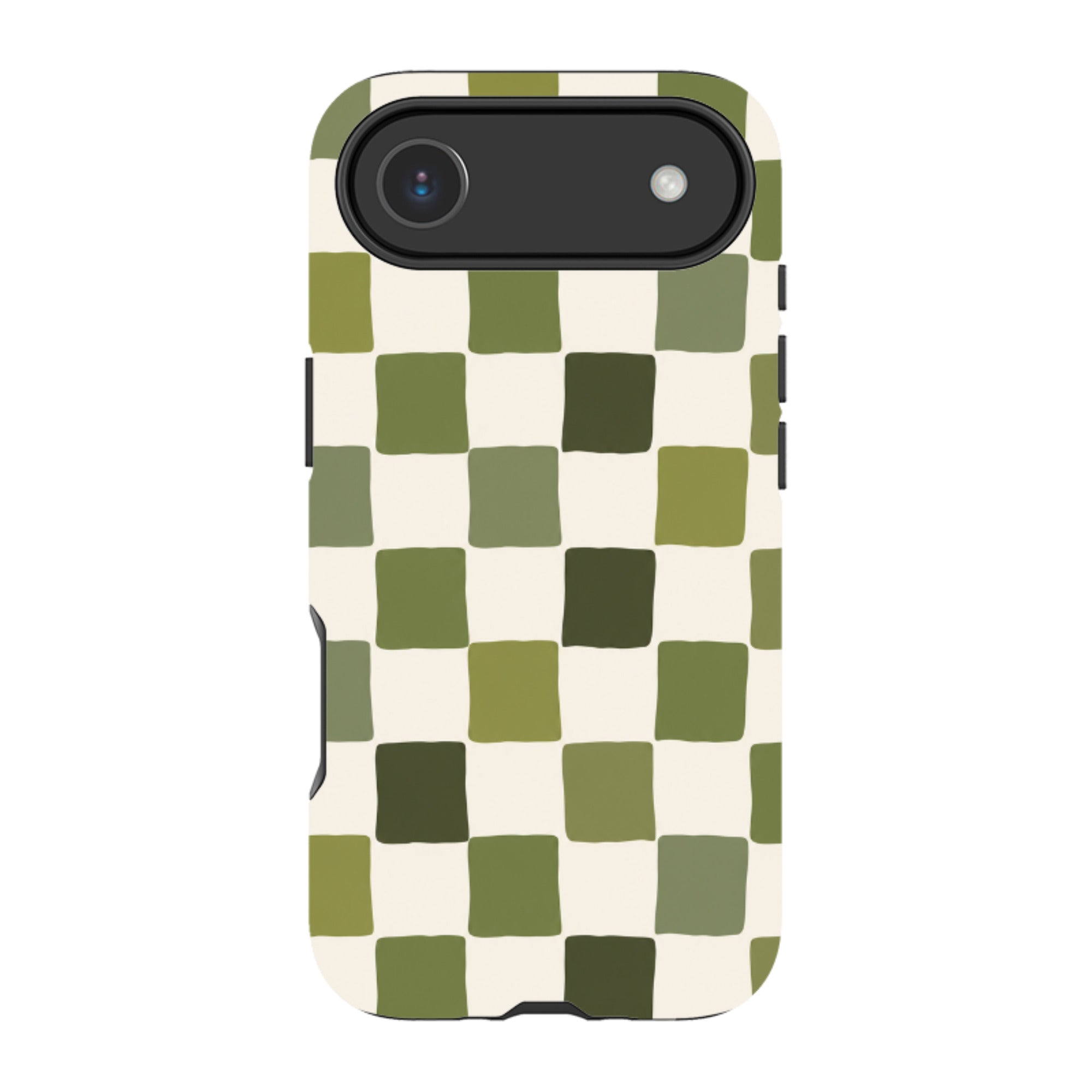 iPhone MagSafe Tough Case - Green Checkerboard