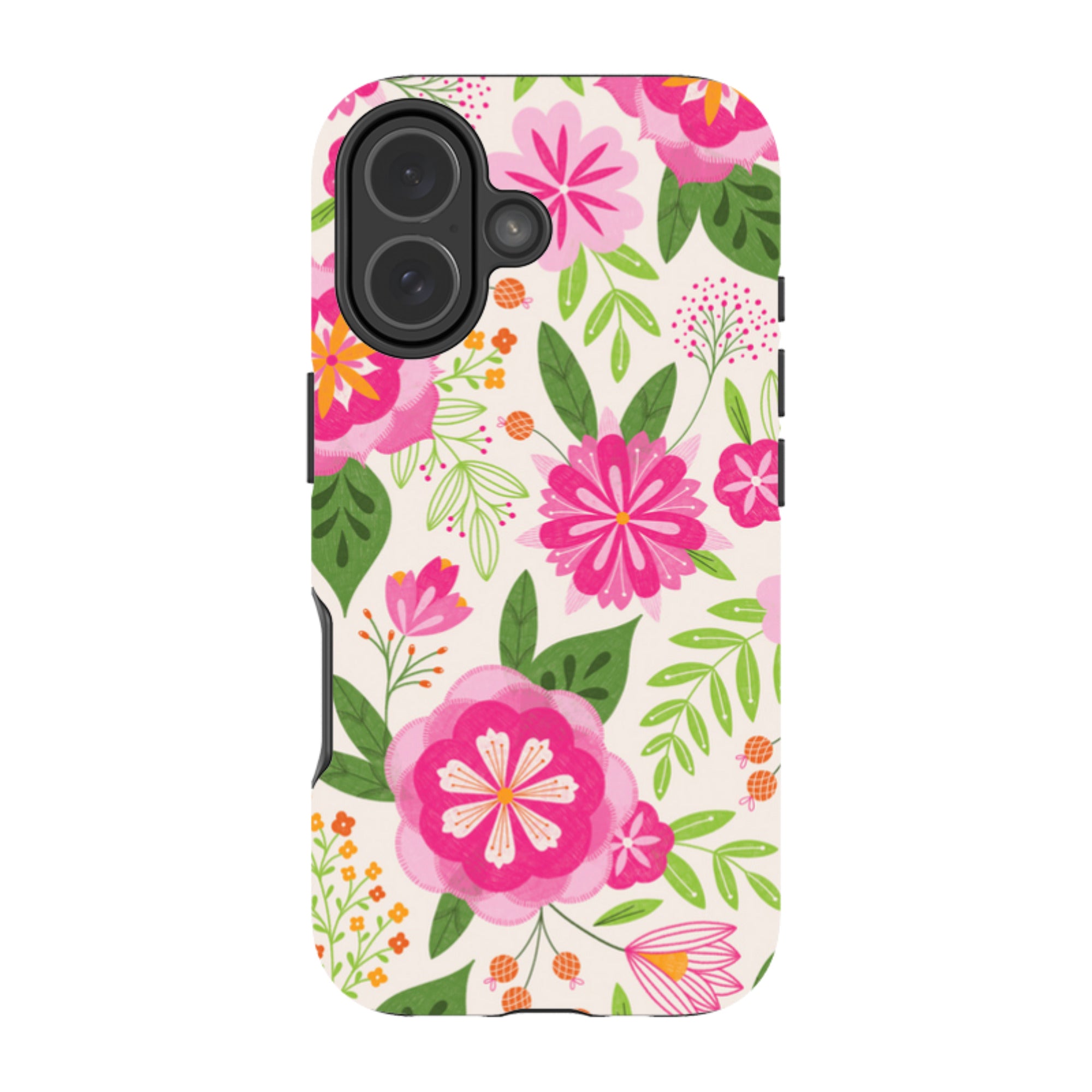 iPhone Tough Case - Big Bold Blooms Ivory By Jenny Zemanek