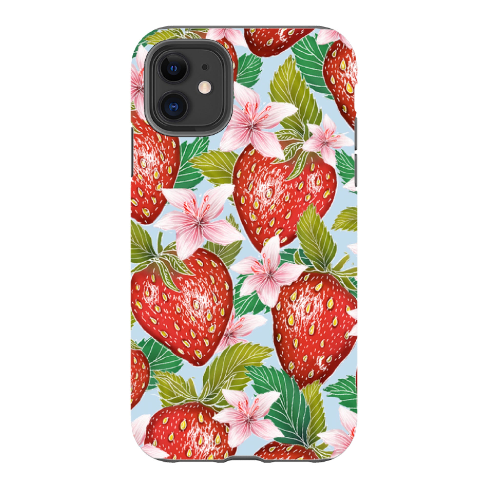 iPhone Tough Case - Blue Strawberries By Catherine Rowe