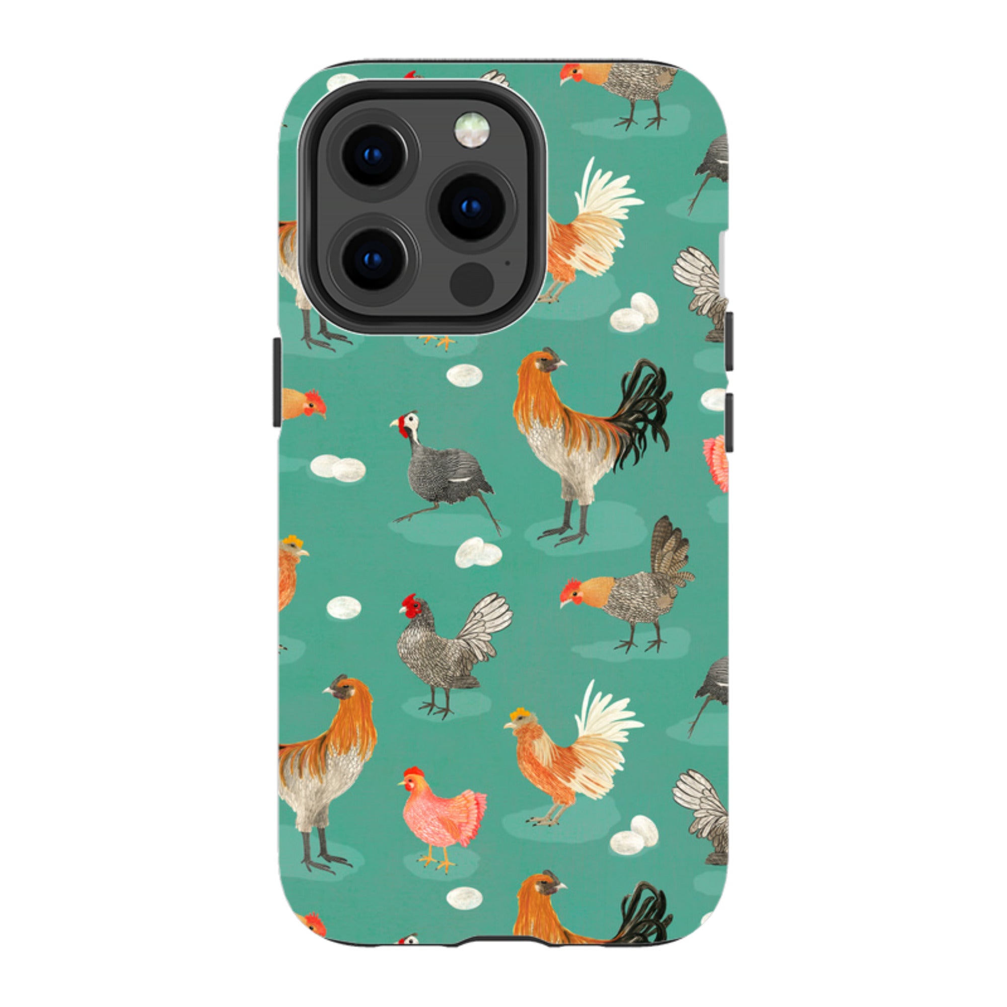 iPhone MagSafe Tough Case - Chicken Teal By Katherine Quinn