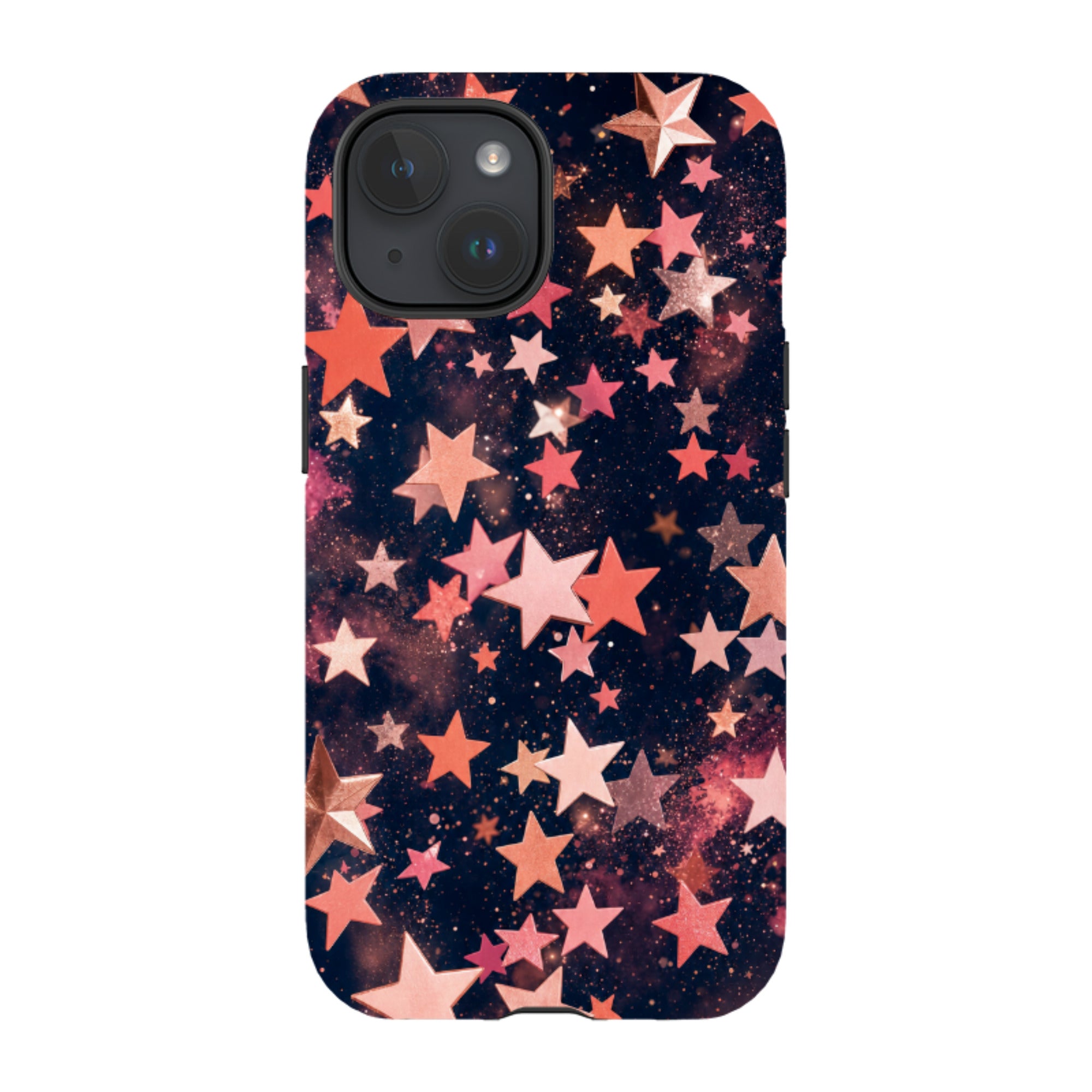 iPhone Tough Case - Rose Gold Galaxy Star