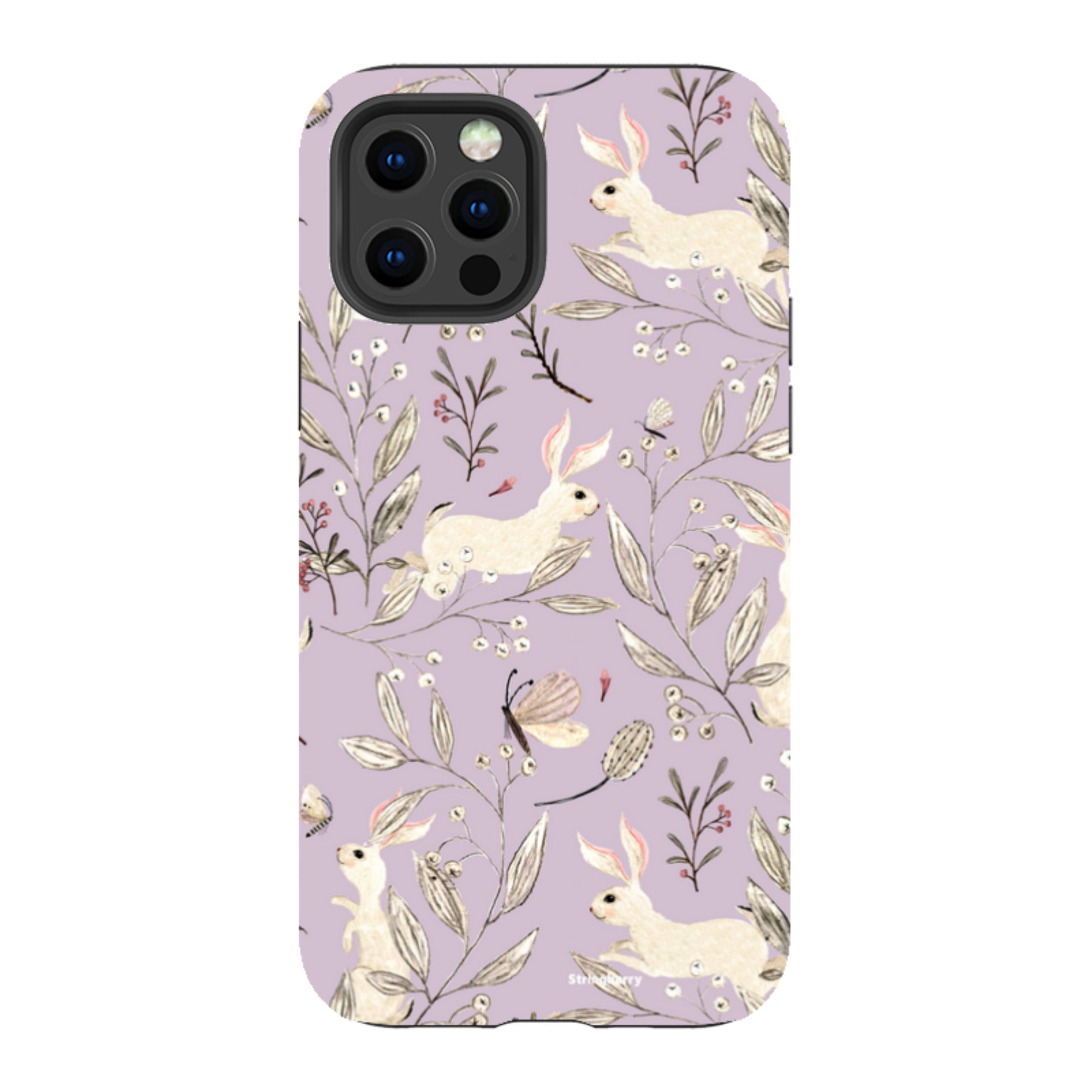 iPhone Tough Case - Bunnies Mauve By Katherine Quinn