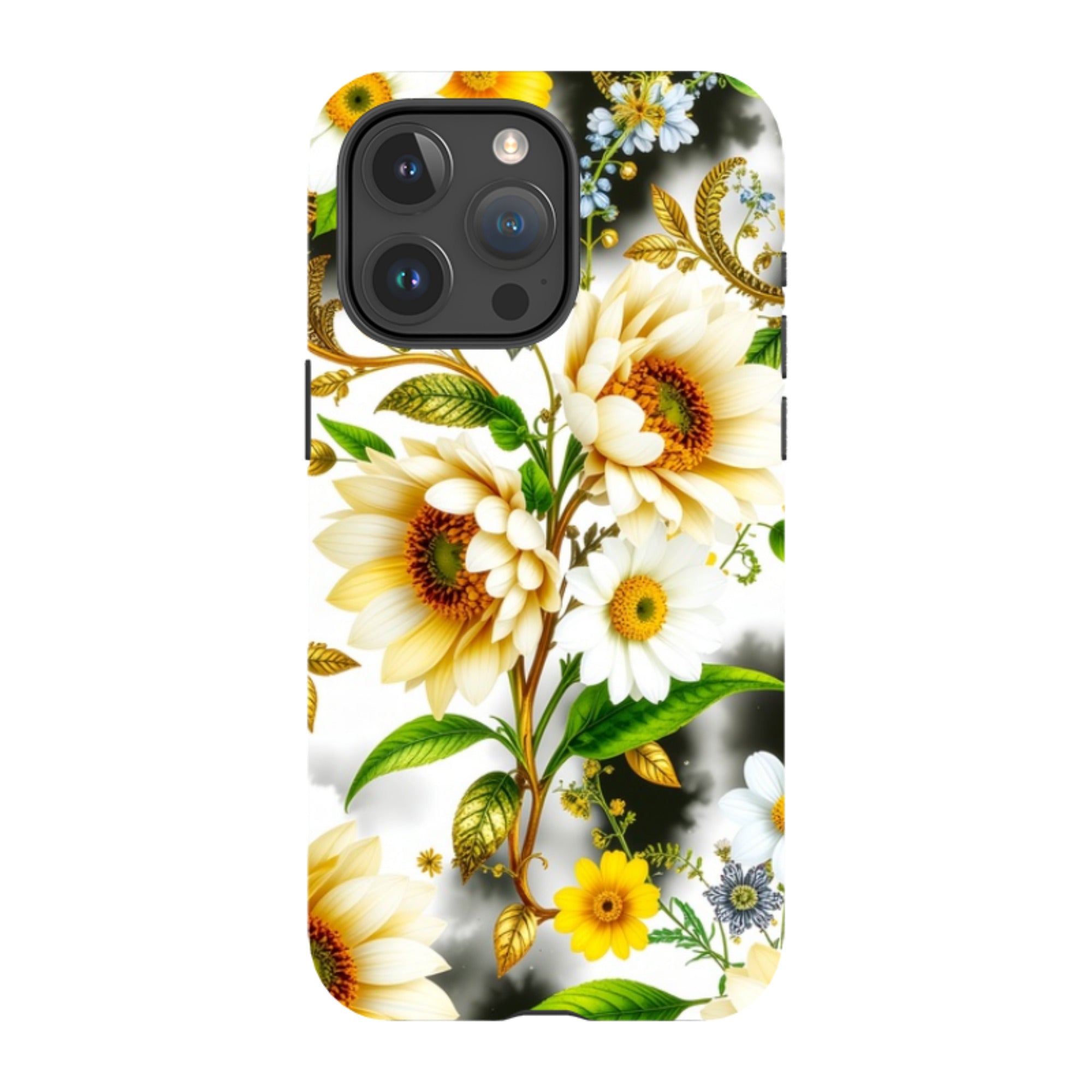 iPhone Case - Gold Flowers