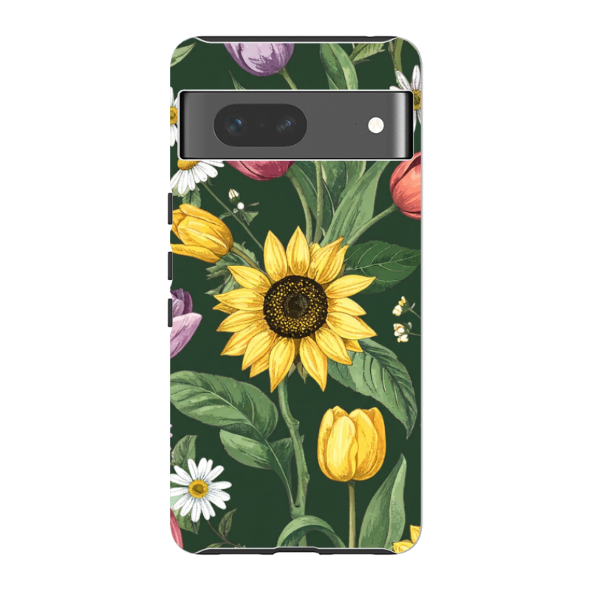 Google Tough Case - Green Sunflowers