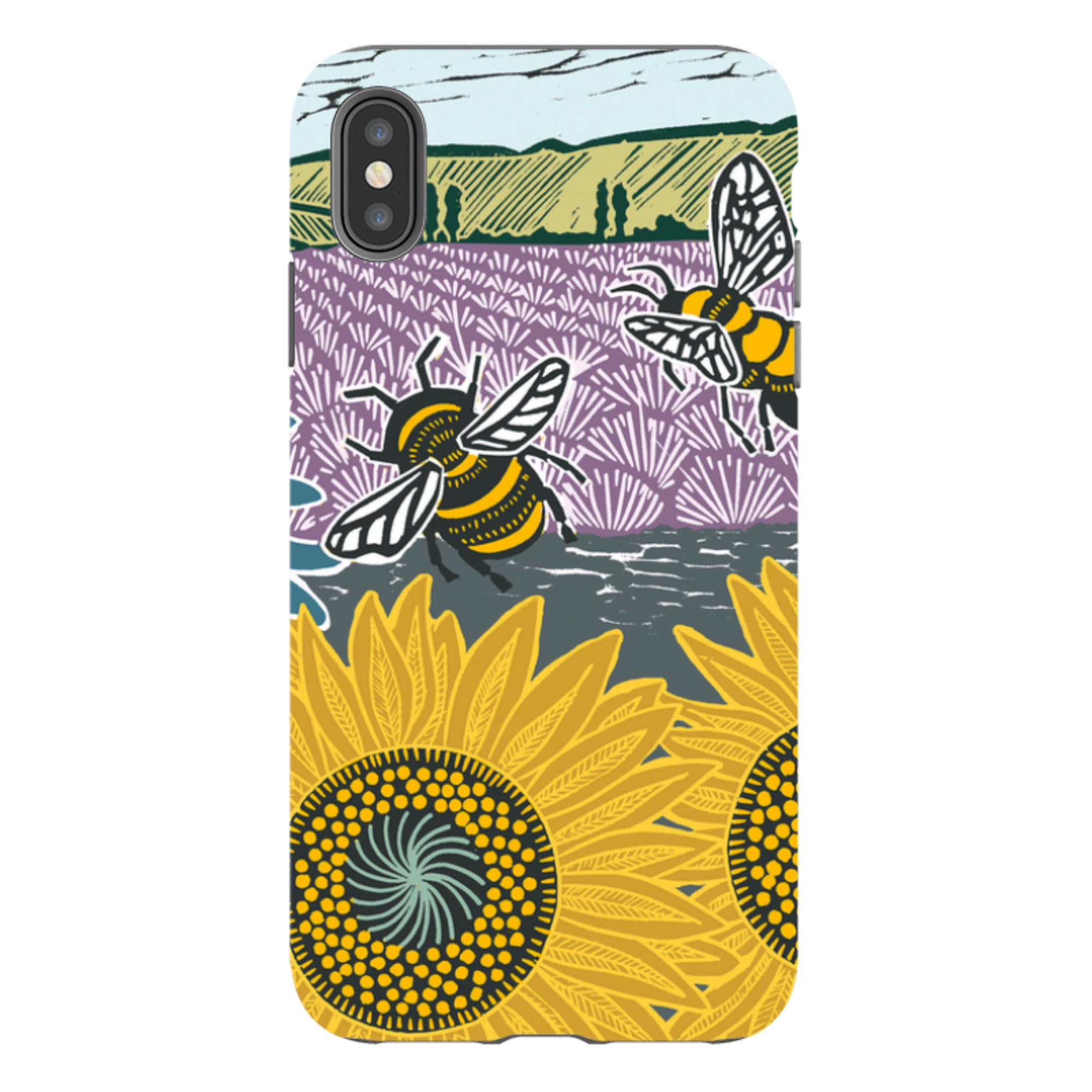 iPhone Tough Case - Bees And Sunflowers By Kate Heiss