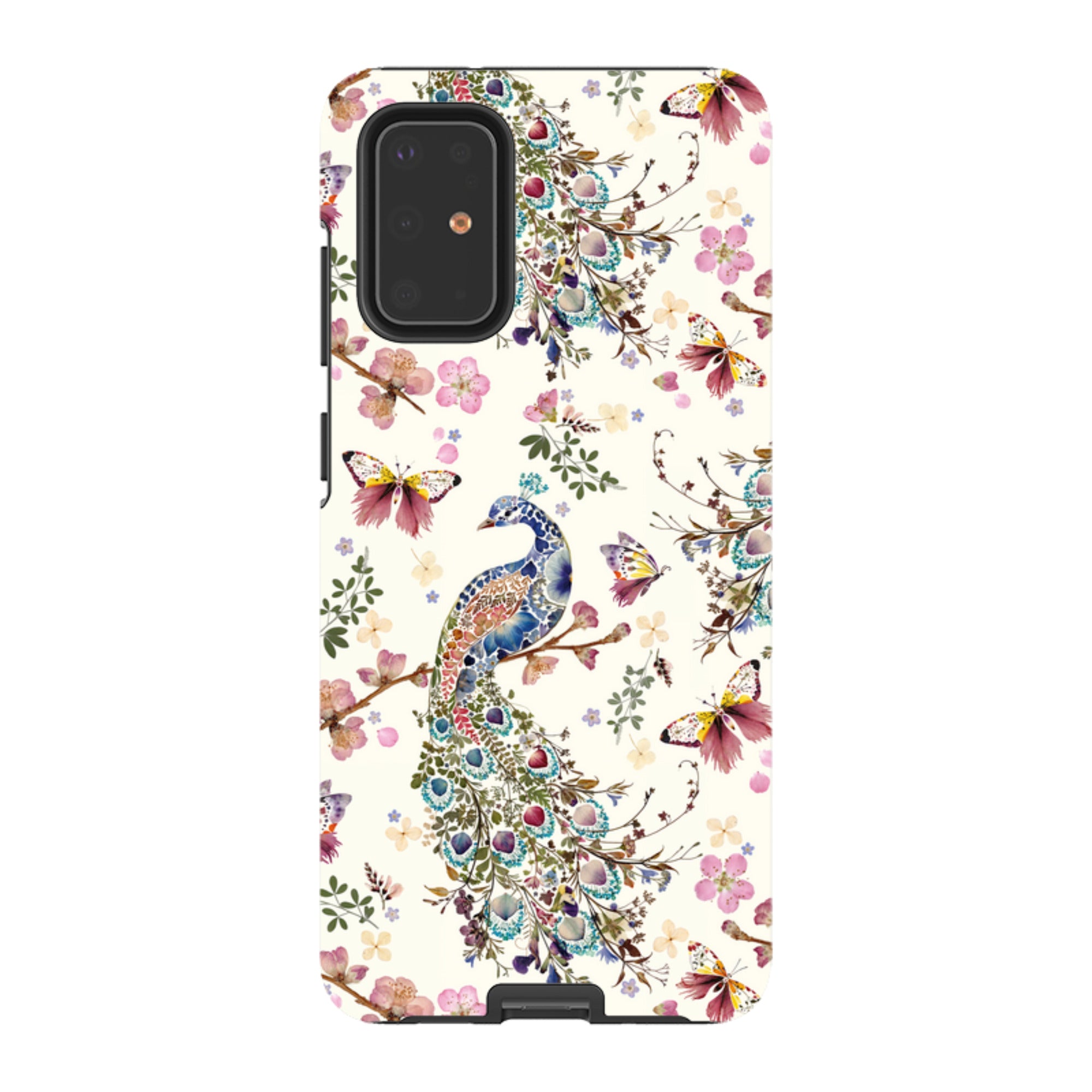 Samsung Tough Case - Peacock and Cherry Blossoms By Helen Ahpornsiri