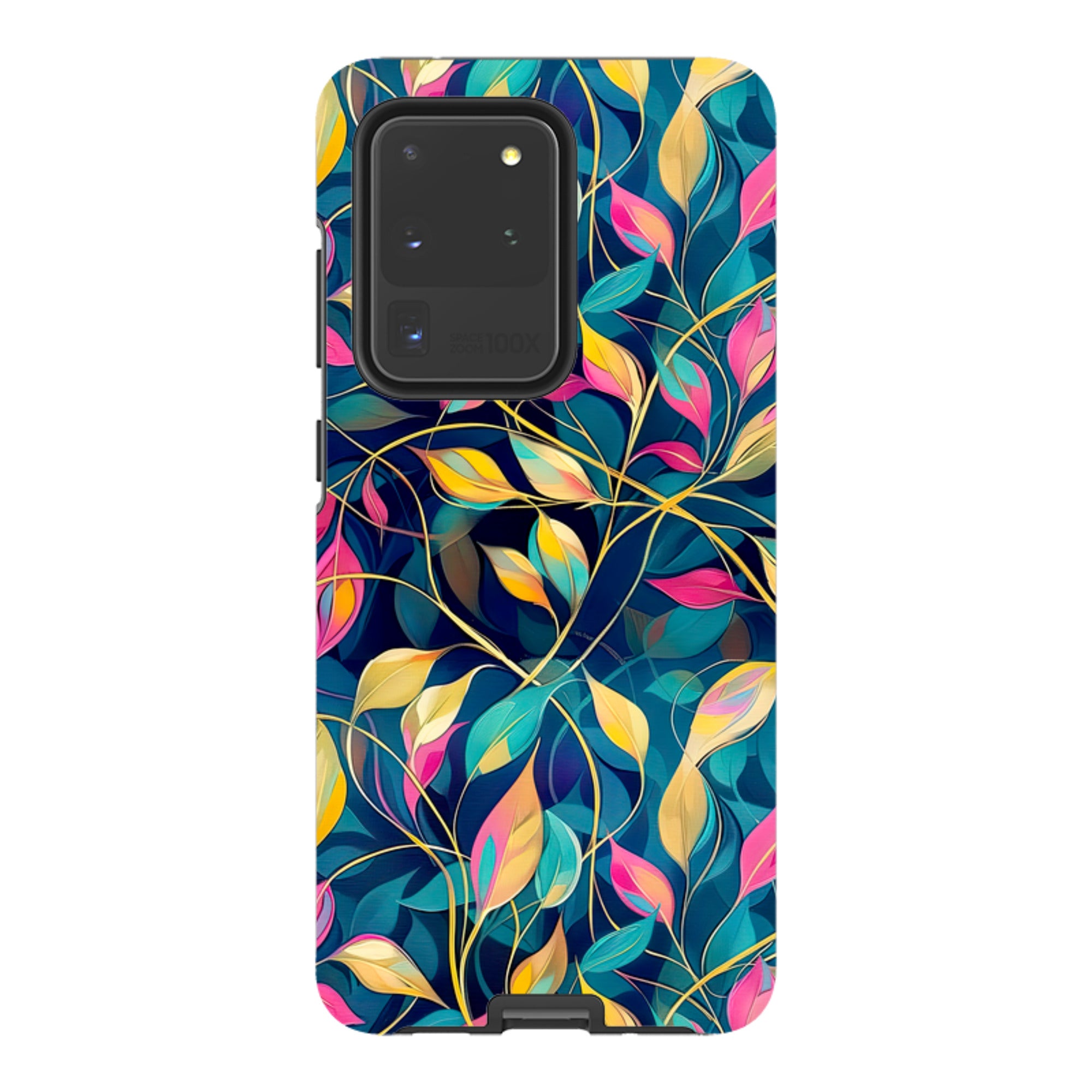 Samsung Tough Case - Pink and Teal Leaves