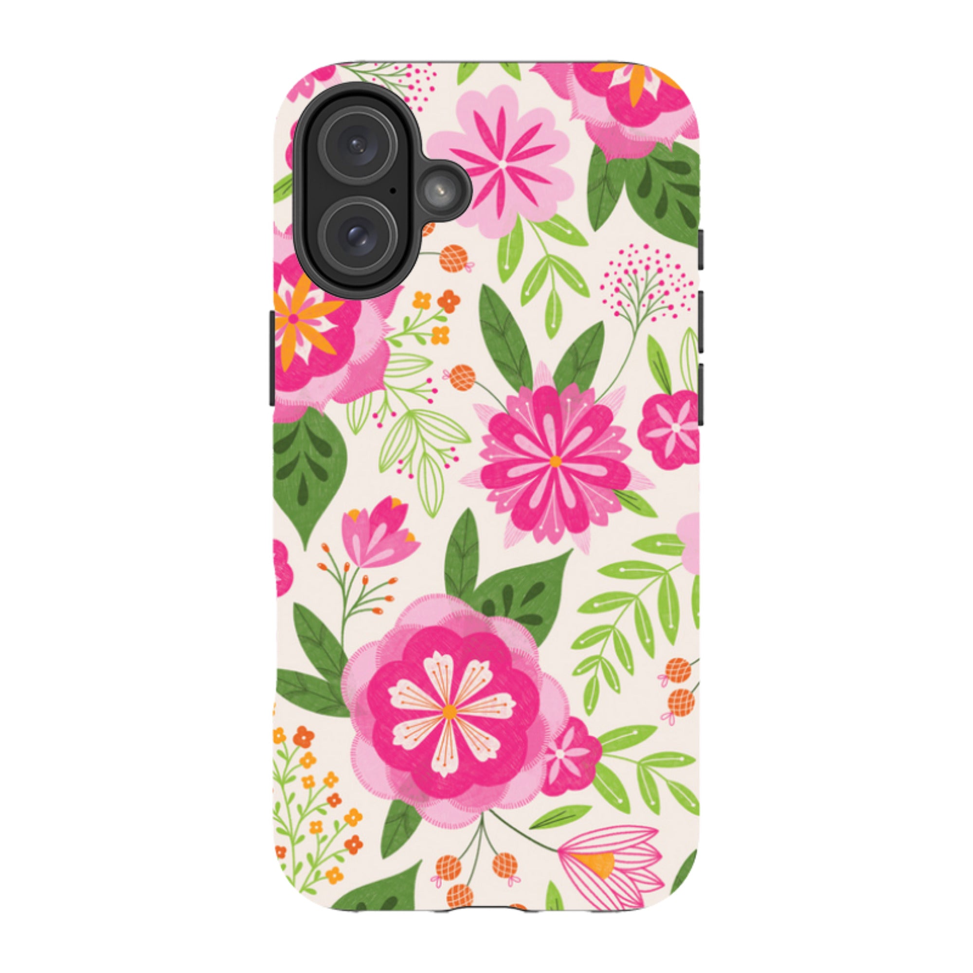 iPhone Tough Case - Big Bold Blooms Ivory By Jenny Zemanek