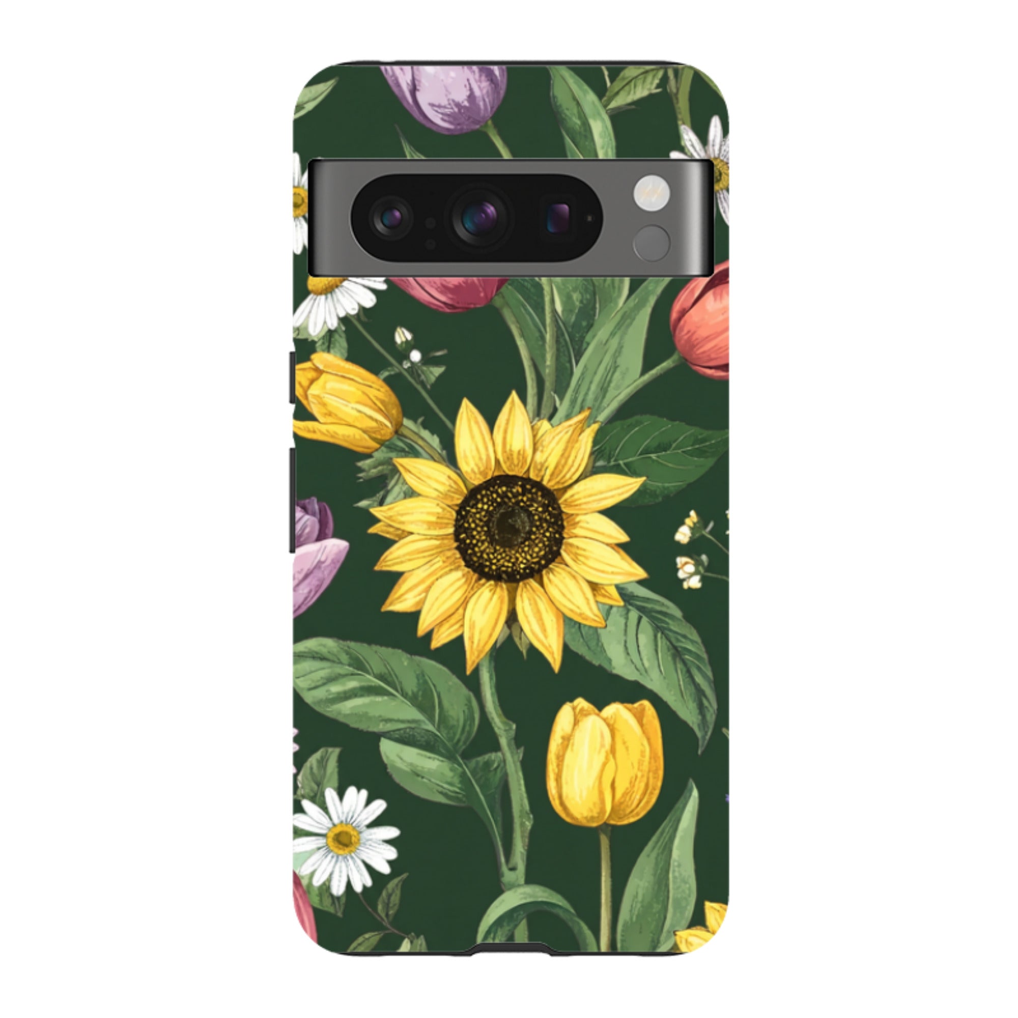 Google Tough Case - Green Sunflowers
