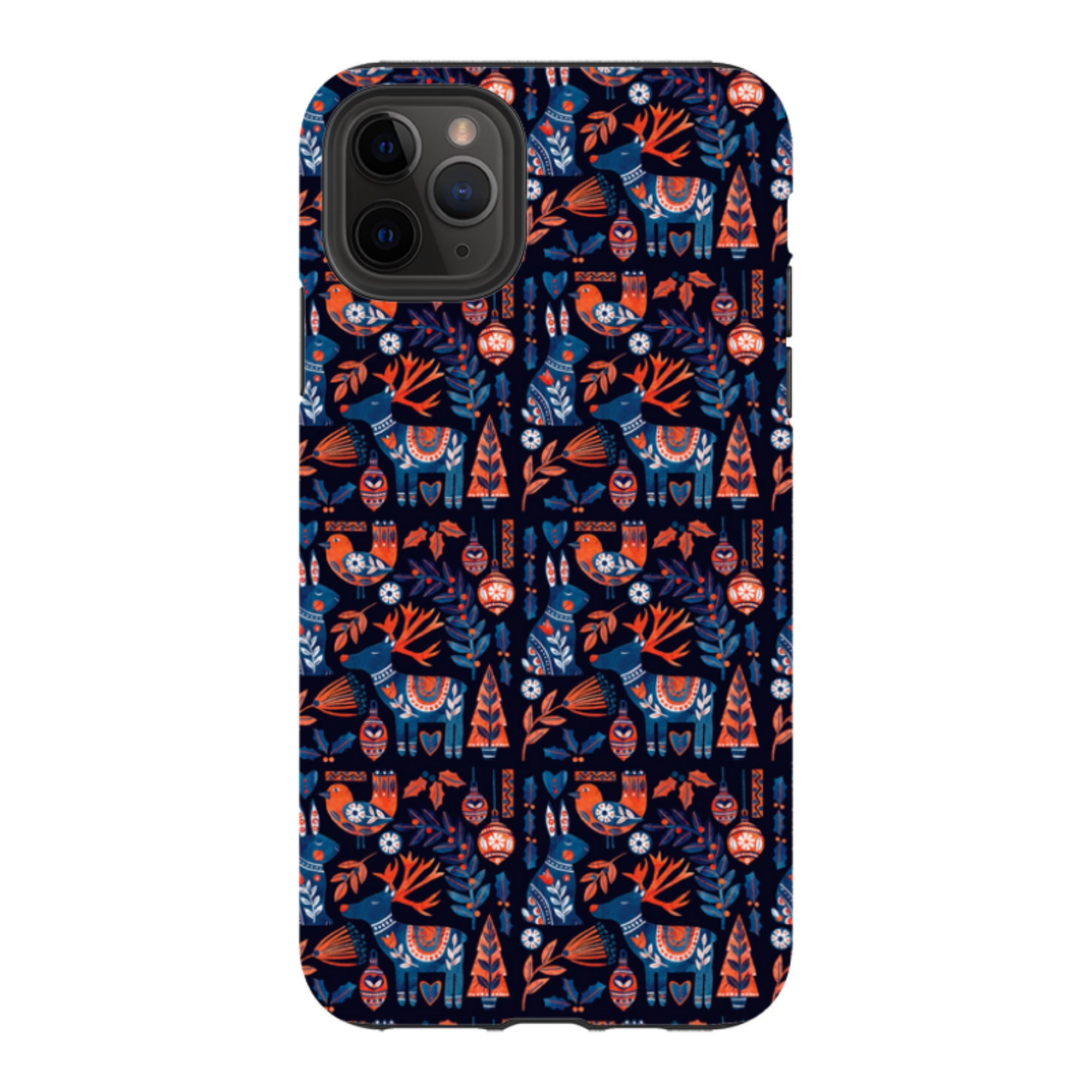 iPhone Tough Case - Scandi Animals Dark By Tracey English