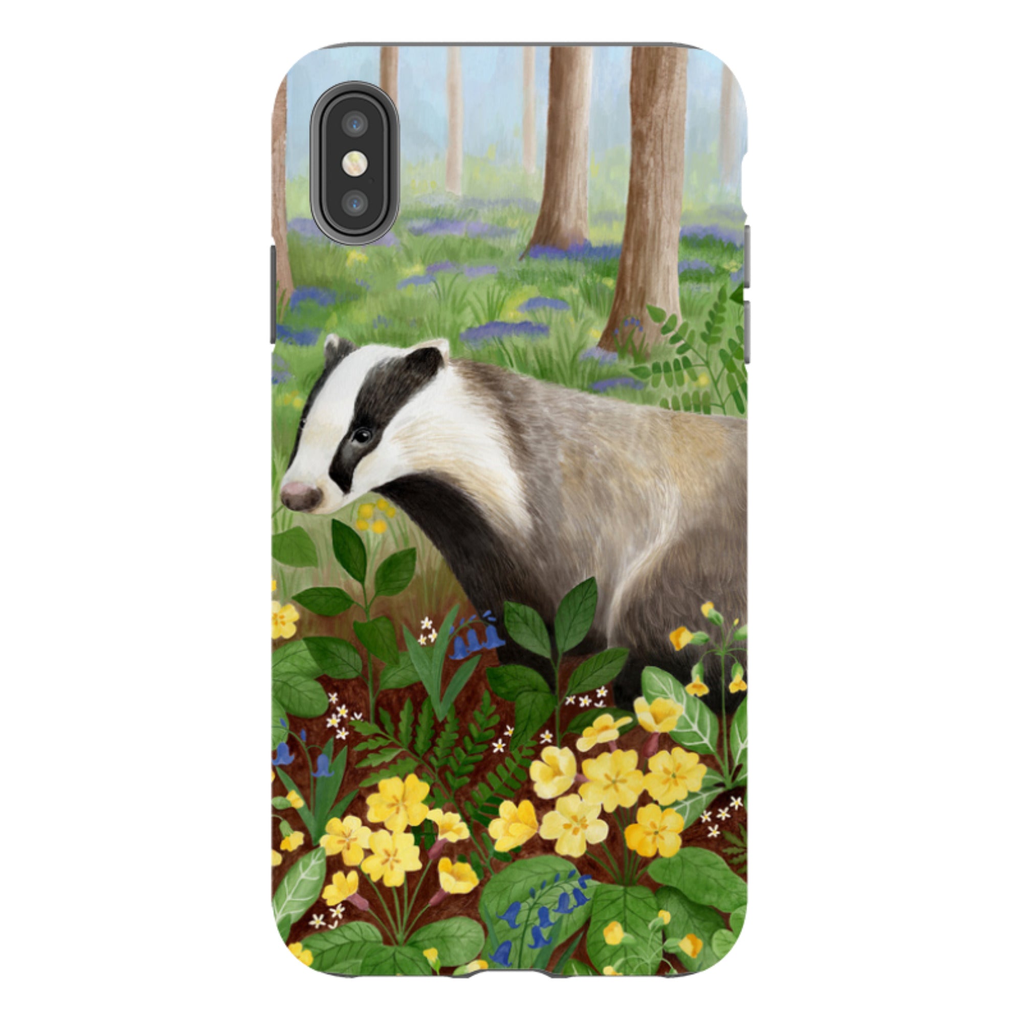 iPhone Tough Case - Bluebell Badger By Bex Parkin