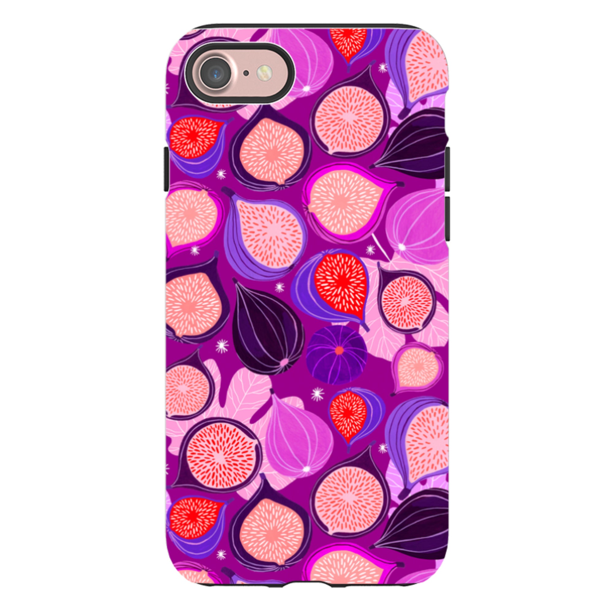 iPhone Tough Case - Ficolino Purple Pattern By Madalina Andronic