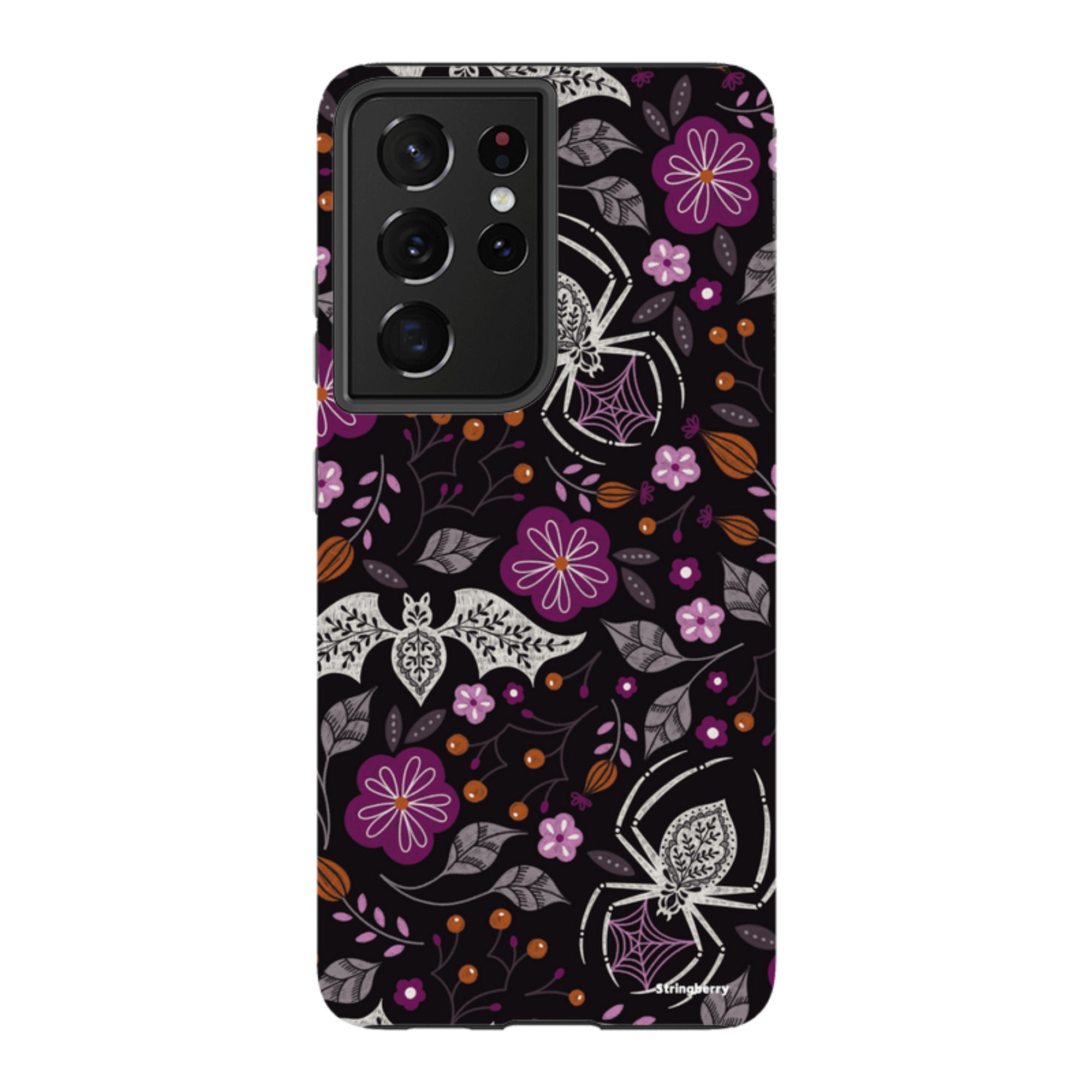 Samsung Tough Case - SpiderBat Pattern Black By Jenny Zemanek