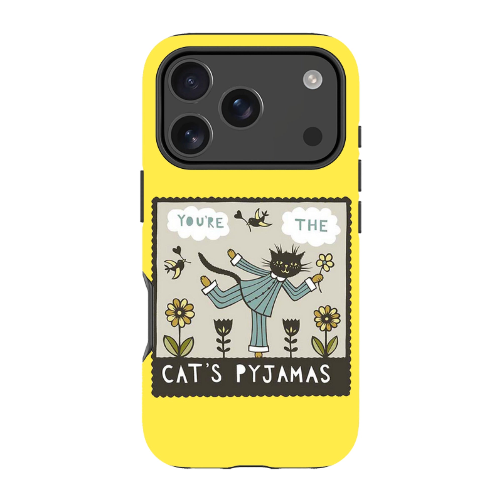 iPhone MagSafe Tough Case -  Cats Pyjamas Yellow By Suzy Taylor