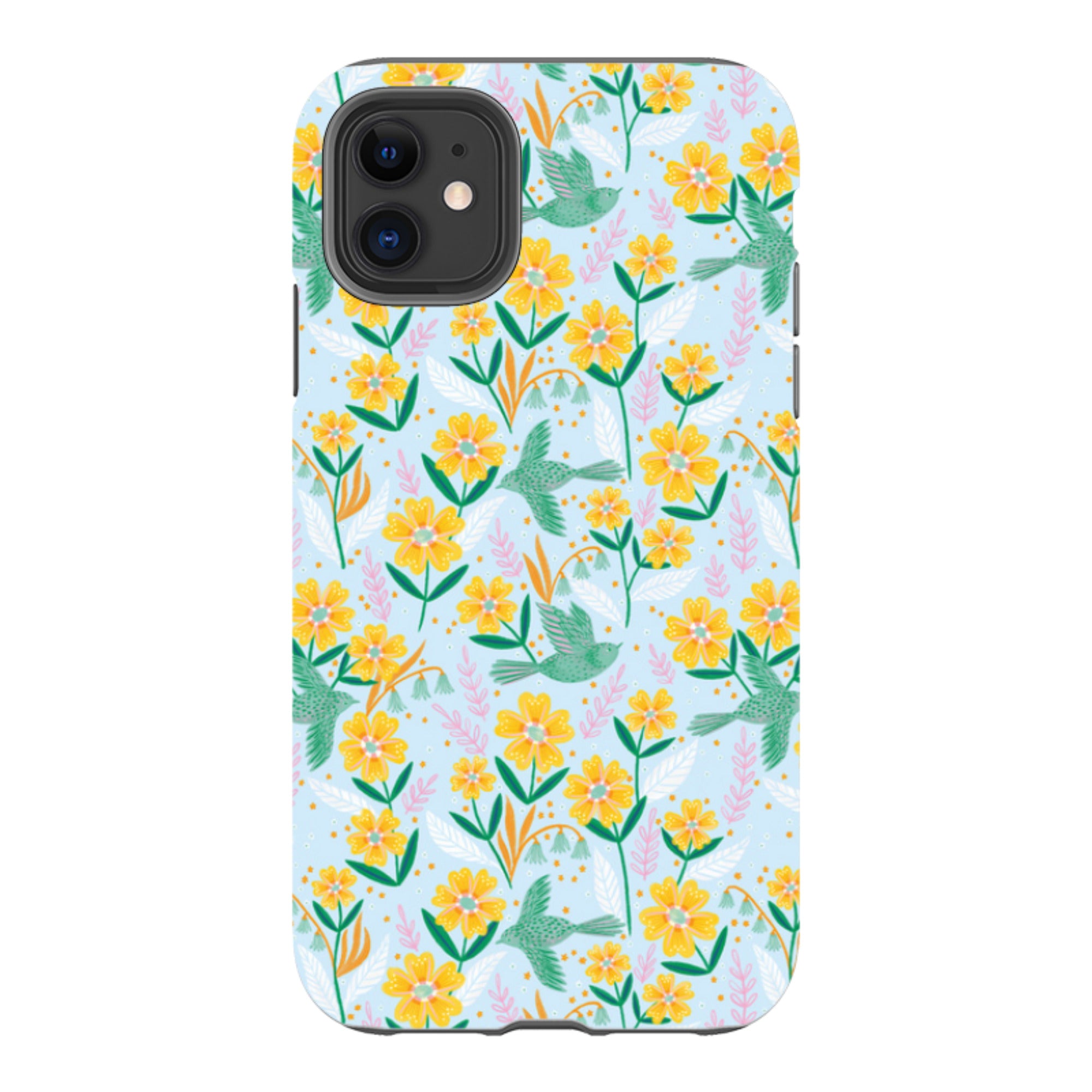 iPhone Tough Case - Sweet Birds Blue By Lee Foster Wilson