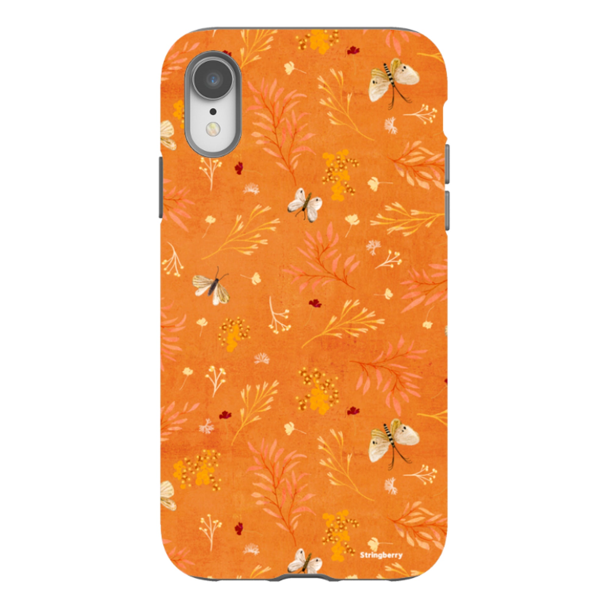iPhone Tough Case - Blush Floral Orange By Katherine Quinn