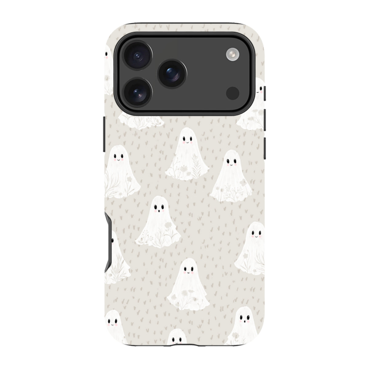 iPhone Tough Case - Floral Ghosts - Stone By Katherine Quinn