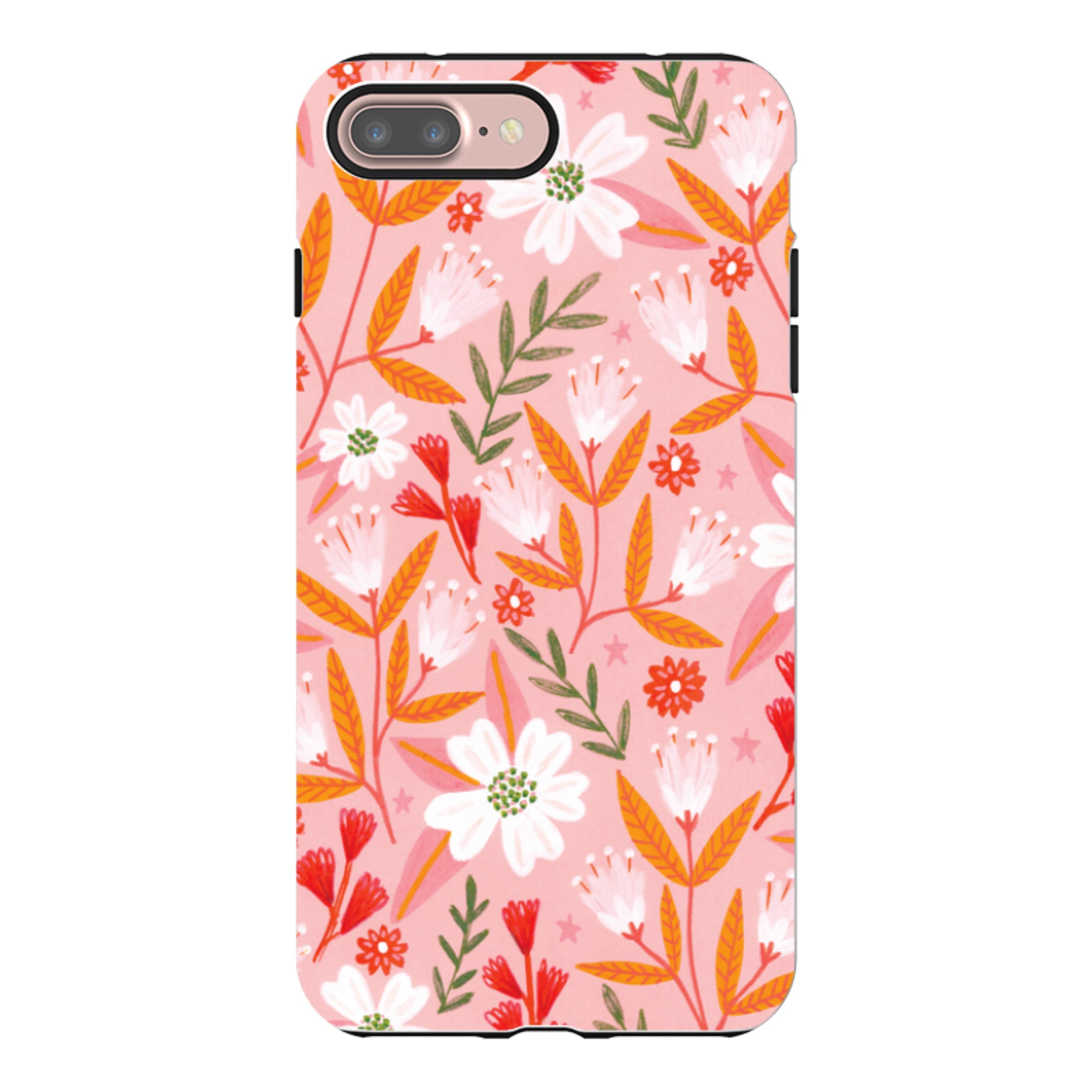 iPhone Tough Case - Pink And Orange Florals By Lee Foster Wilson