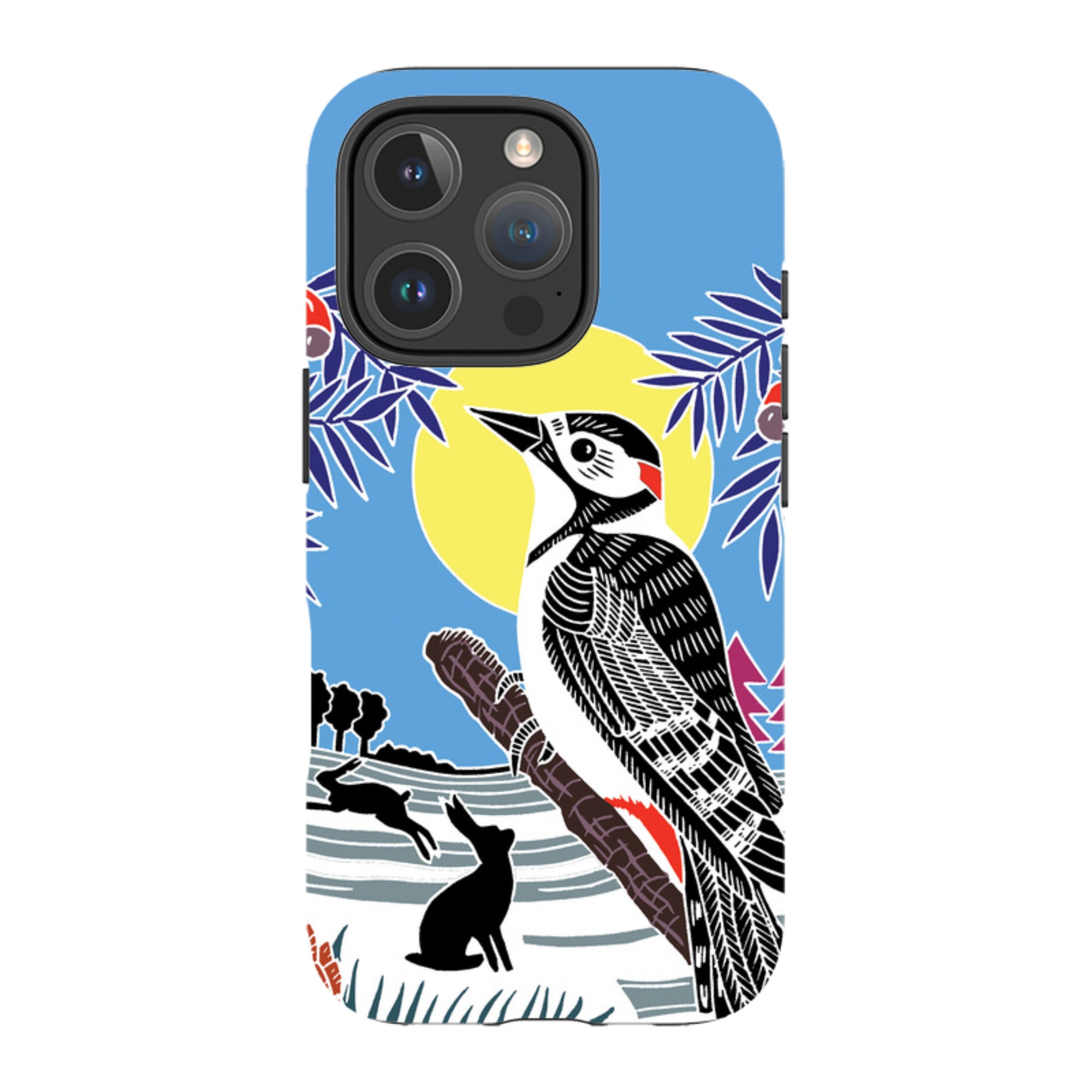iPhone Tough Case - Woodpecker Yellow By Kate Heiss