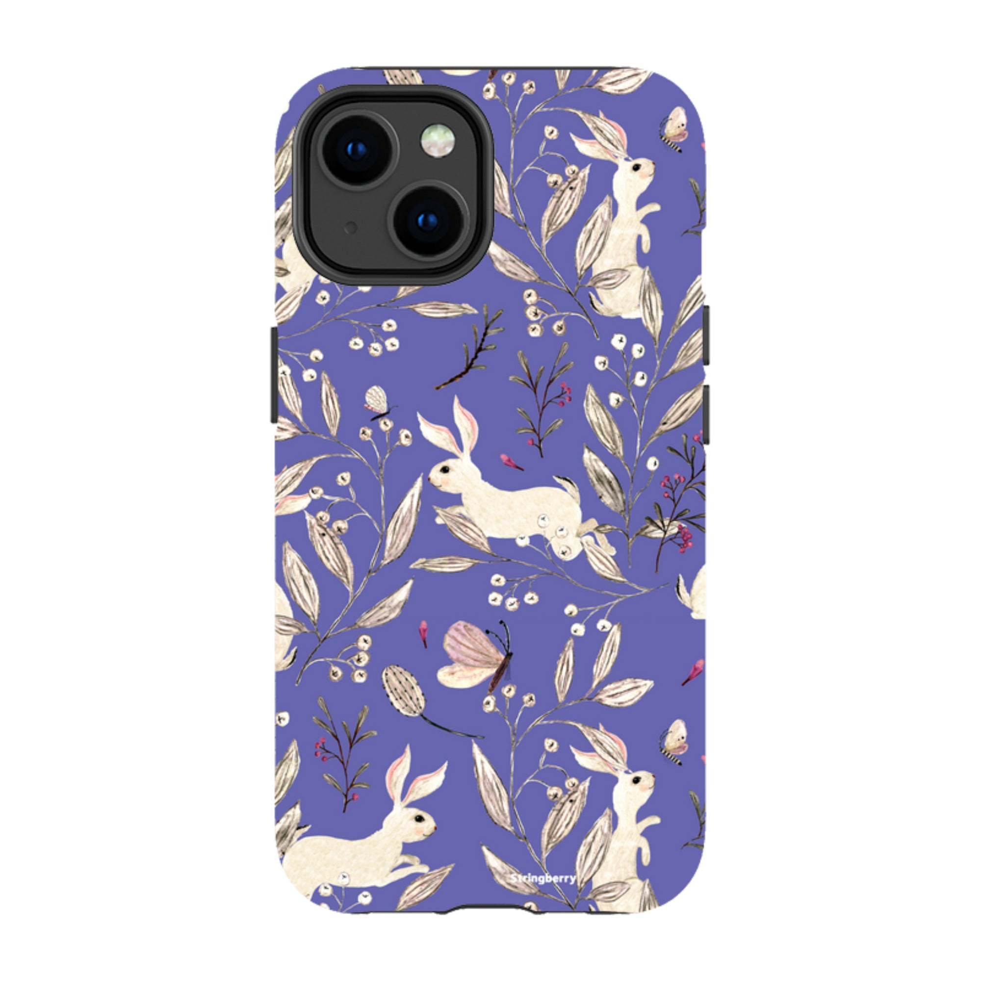 iPhone Tough Case - Bunnies Periwinkle By Katherine Quinn