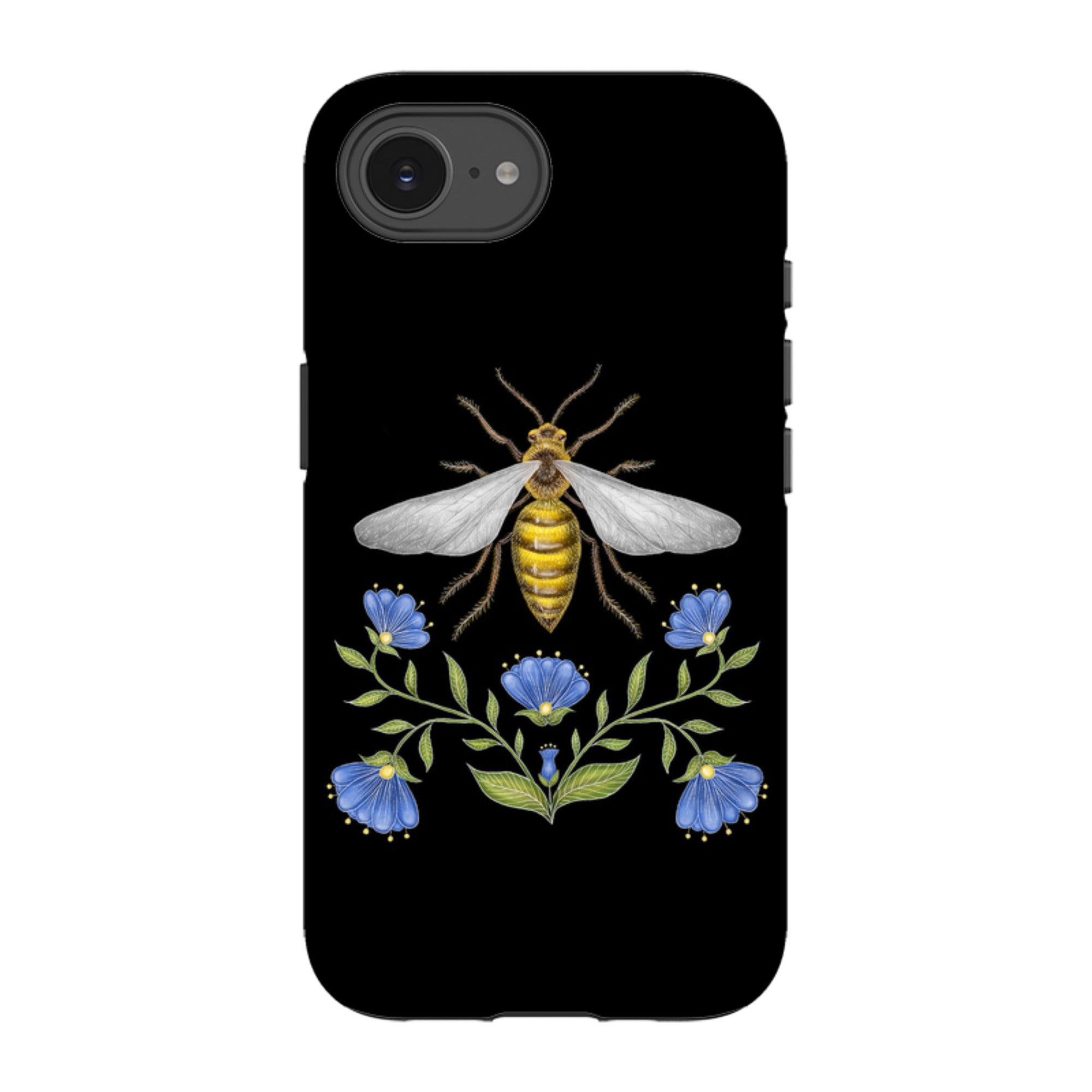 iPhone Tough Case - Wings Of Freedom Black By Catherine Rowe