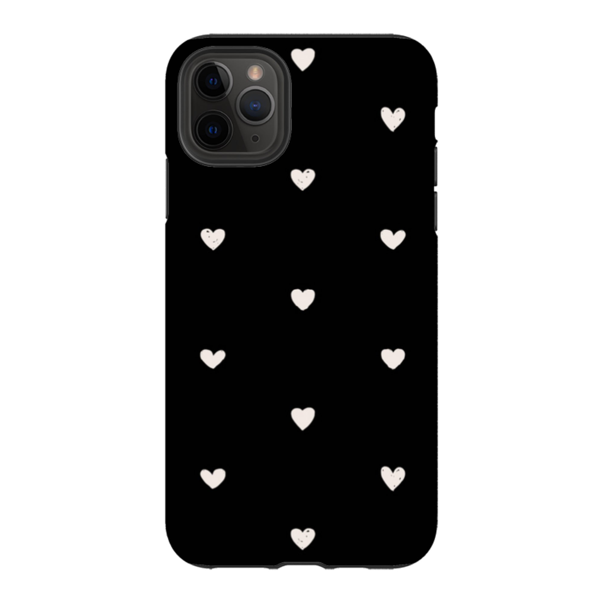 iPhone Tough Case - Hearts Black