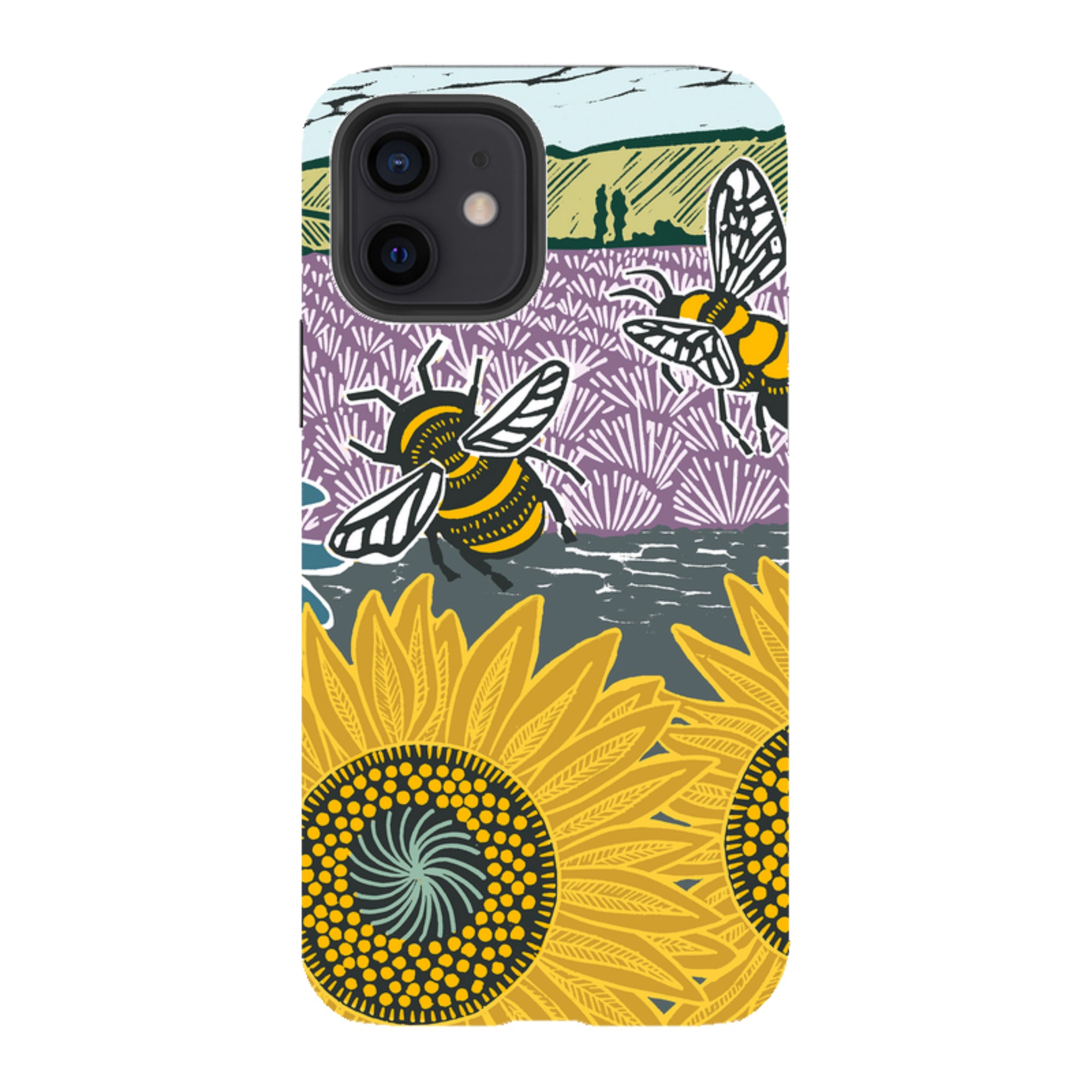 iPhone Tough Case - Bees And Sunflowers By Kate Heiss