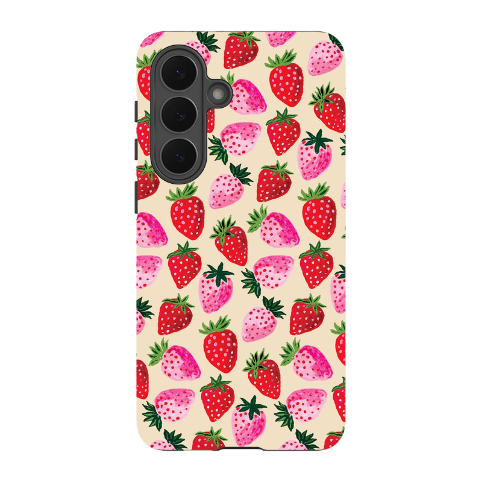 Samsung Tough  Case - Strawberry Scatter Cream By Emma Frances Grant