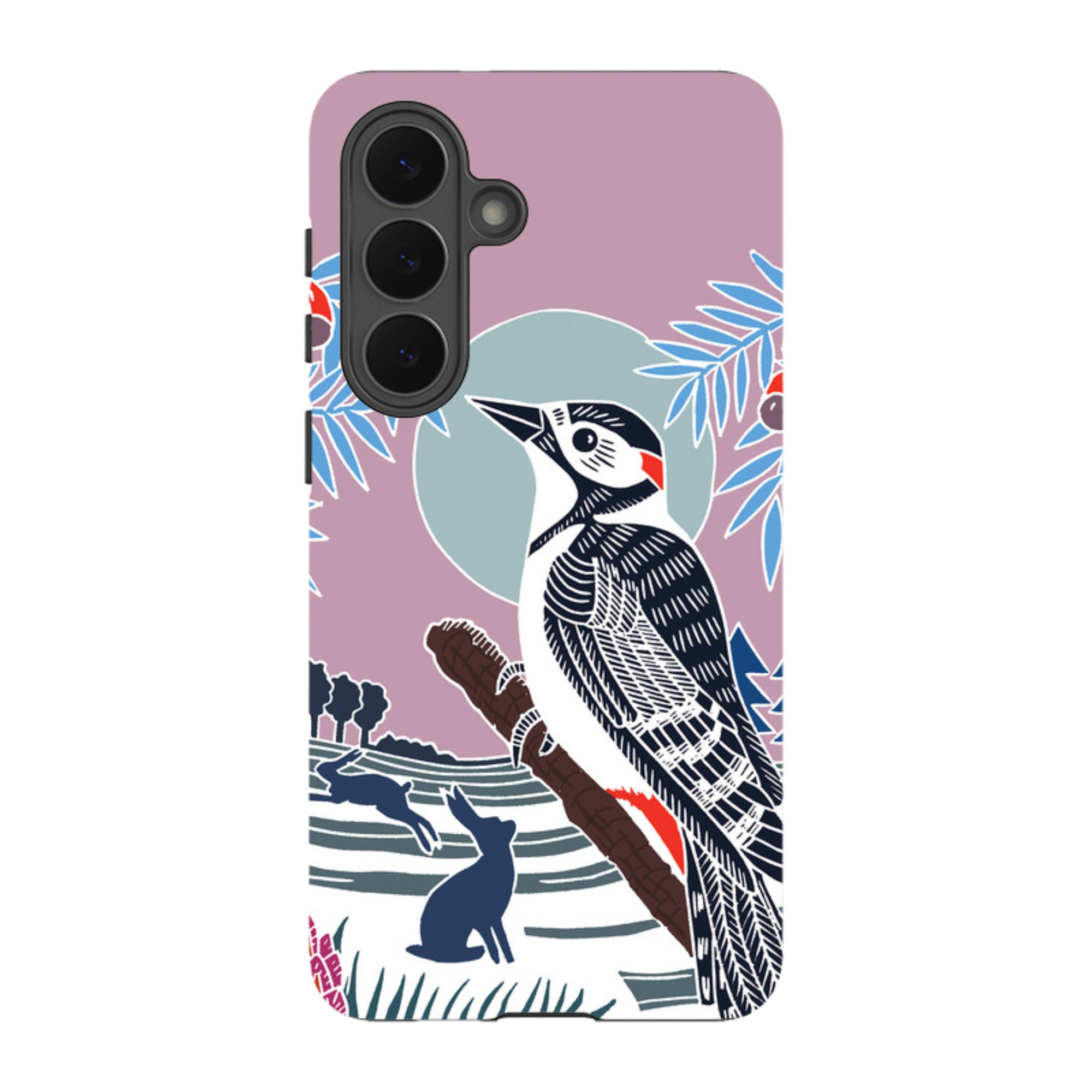 Samsung Tough Case - Woodpecker Pale By Kate Heiss