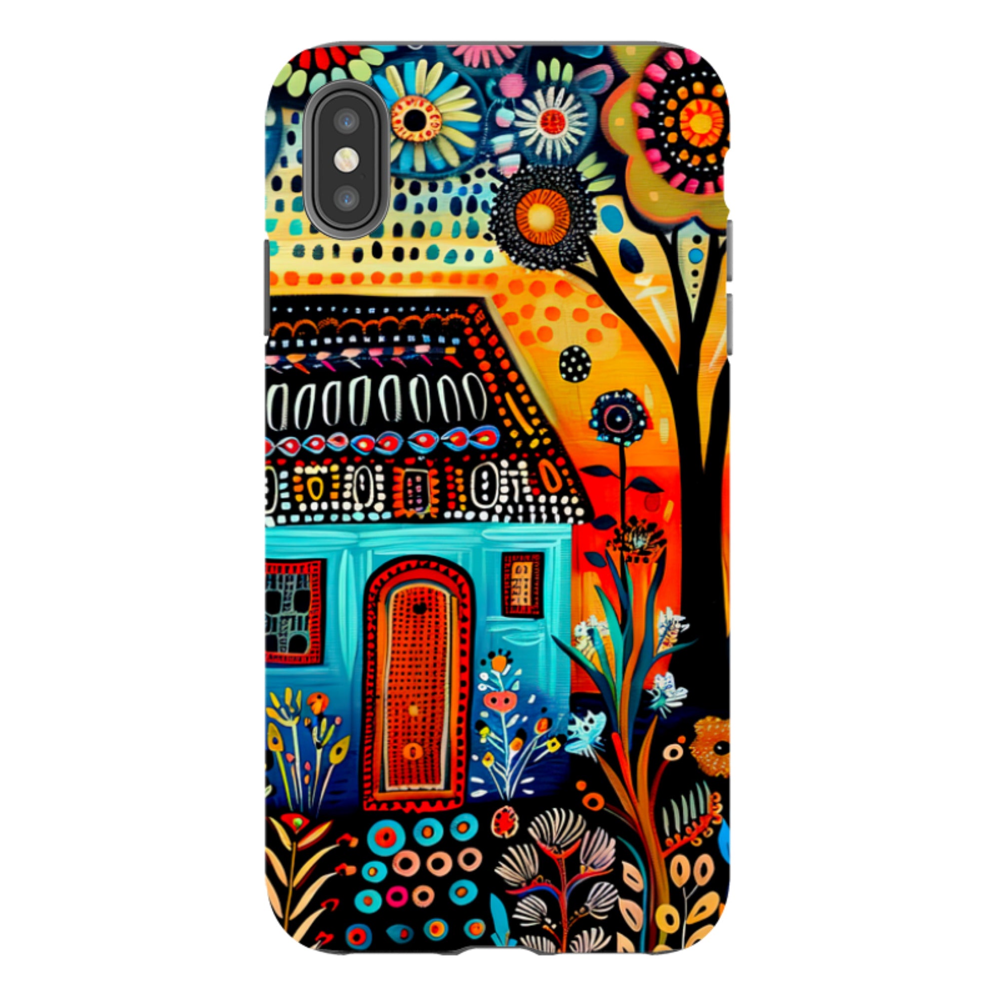iPhone Case - Folk Art House VI