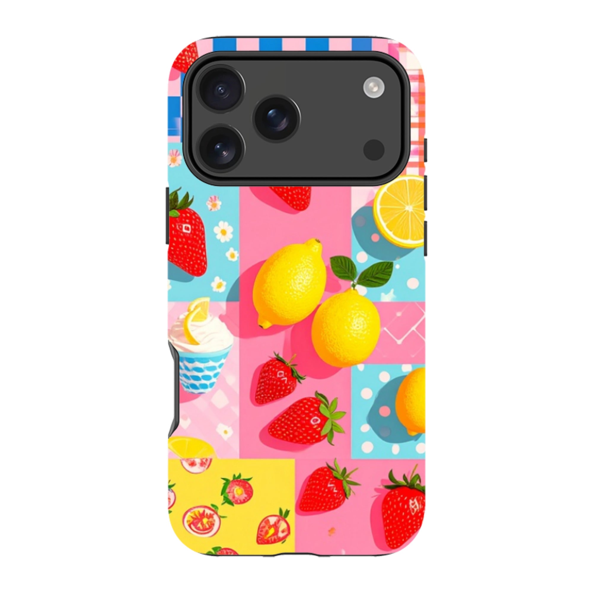 iPhone Tough Case - Lemon Strawberry Ice Cream