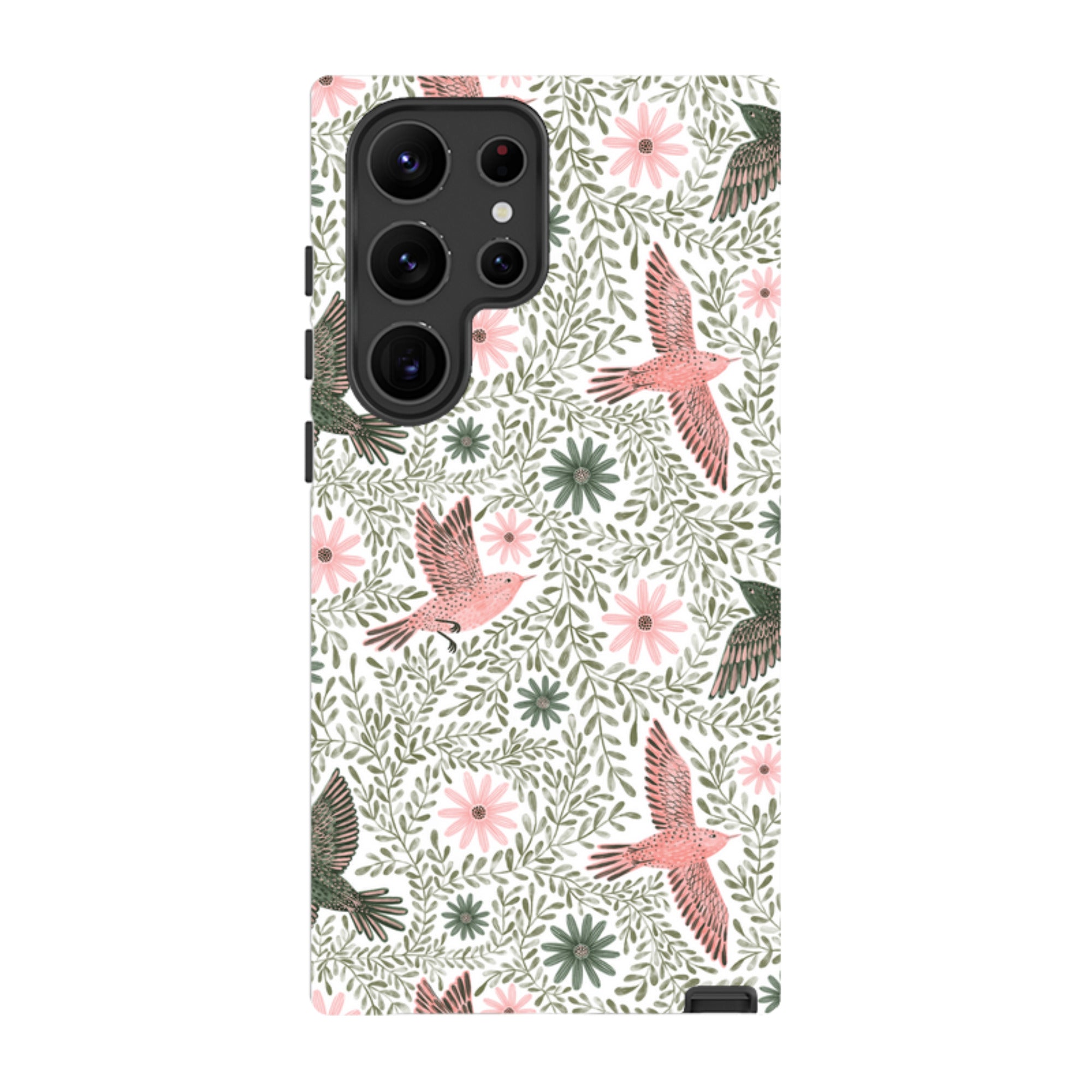 Samsung Tough Case - Bird Pattern Green By Lee Foster Wilson