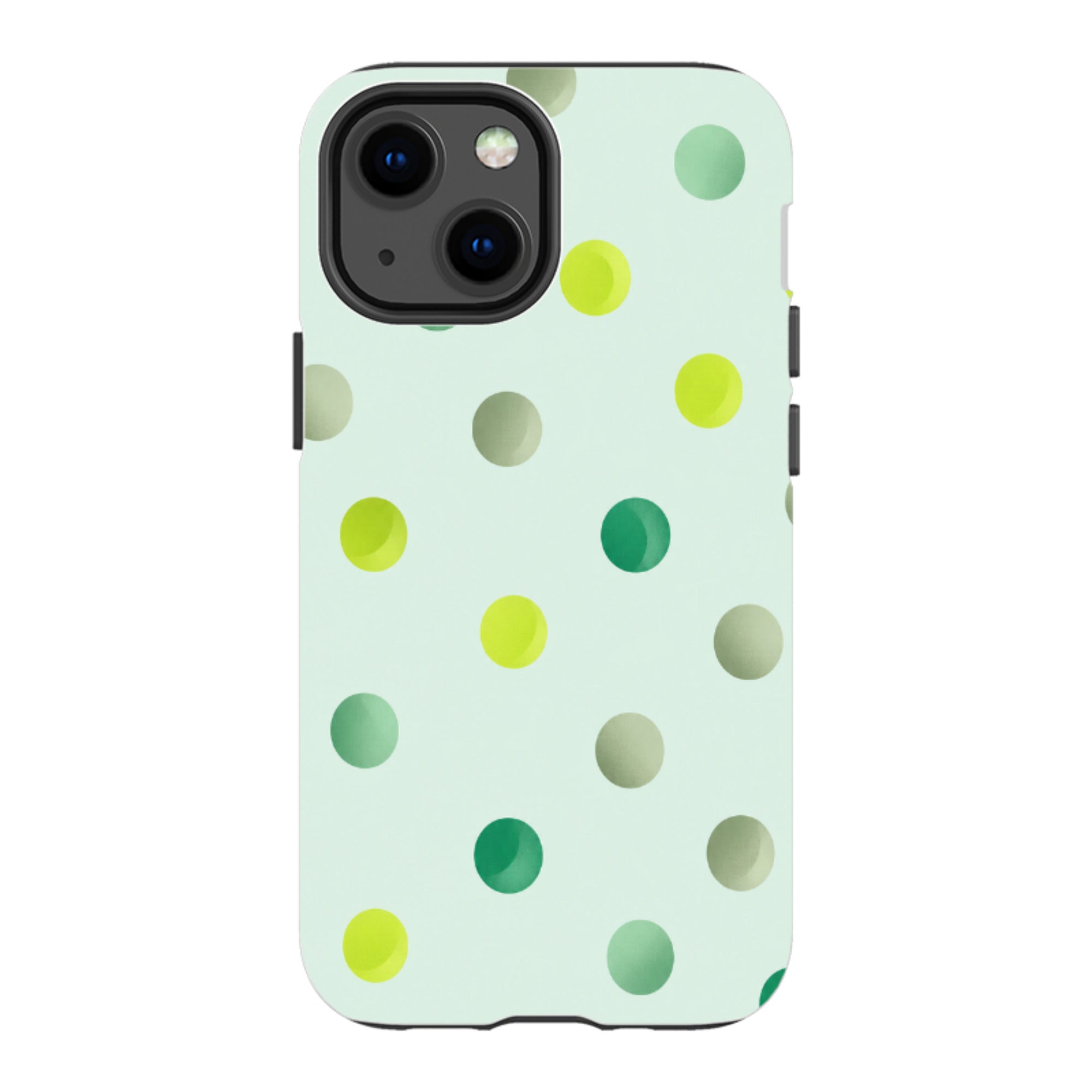 iPhone Tough Case - Mint Polka Dot