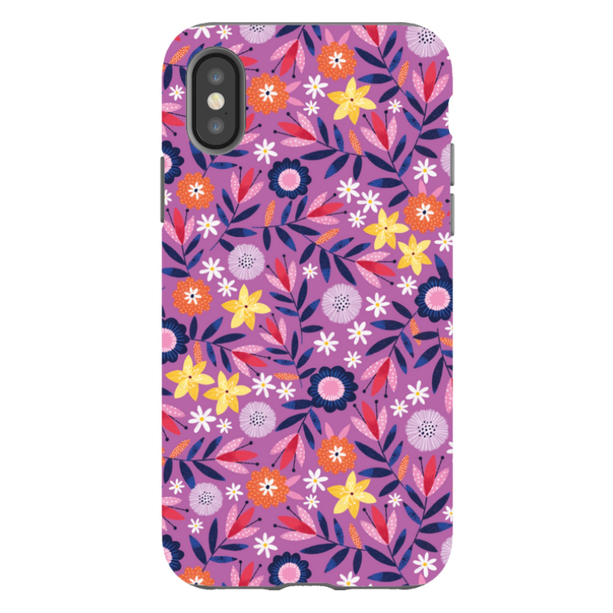 iPhone Tough Case - Scattered Flowers I By Ali Brookes