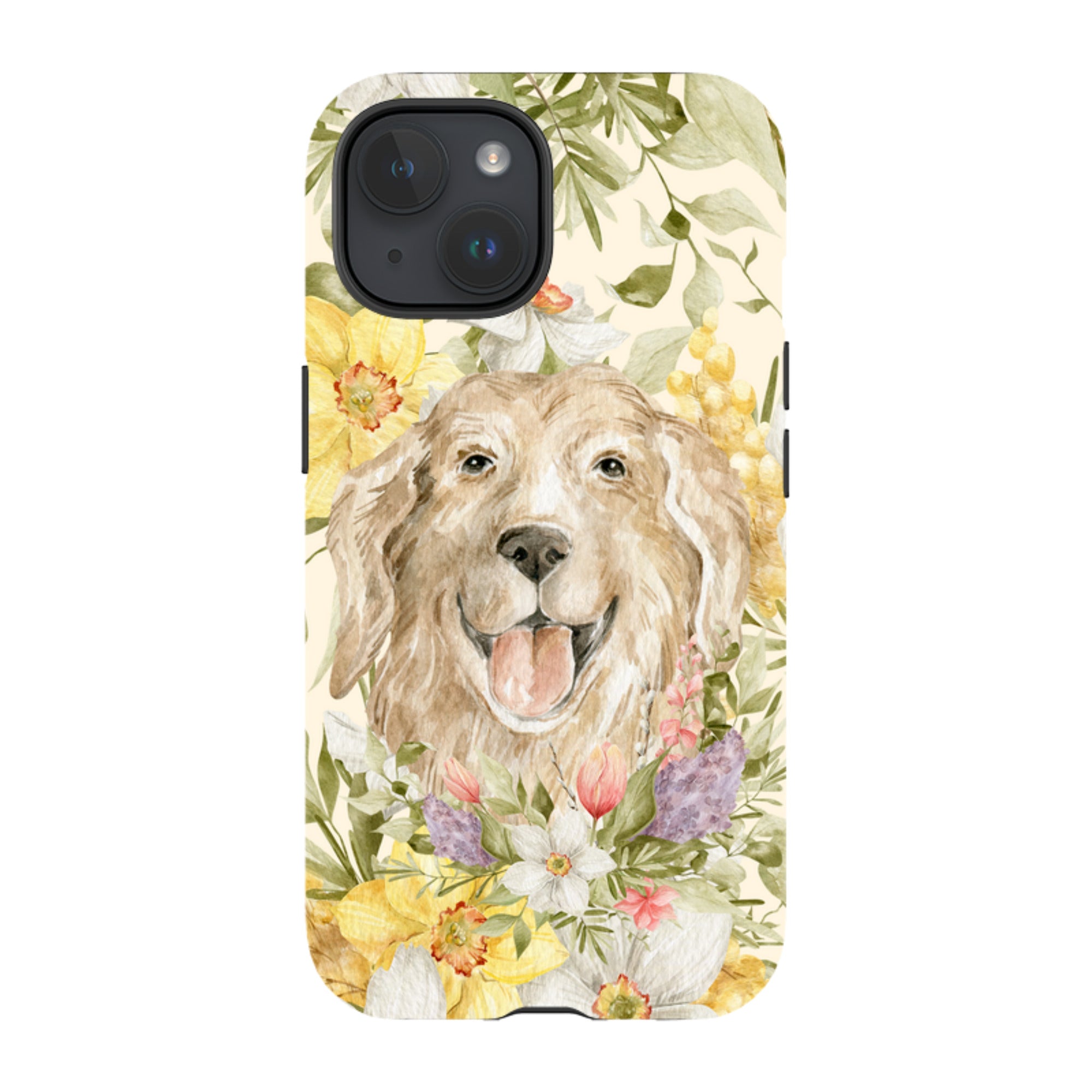 iPhone Tough Case - Floral Dog