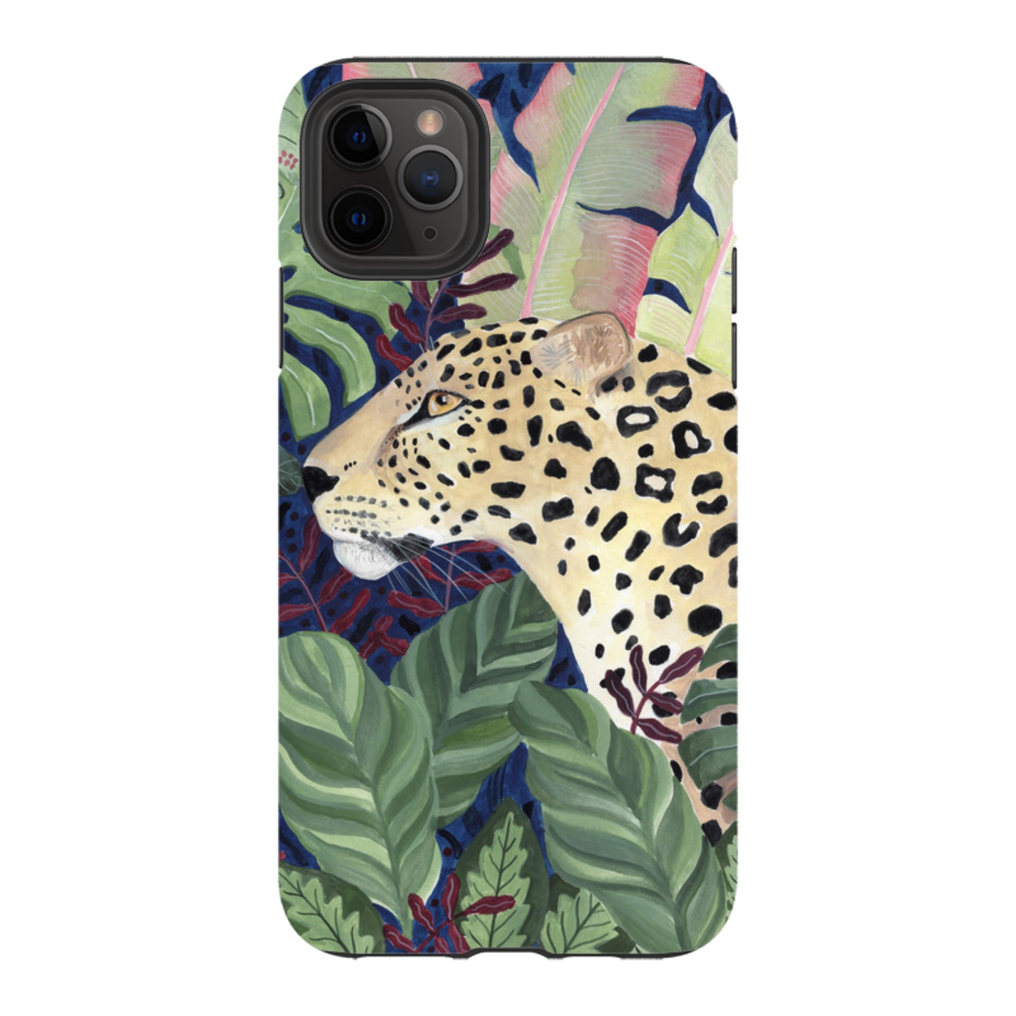 iPhone Tough Case - Leopard In Leaves By Bex Parkin