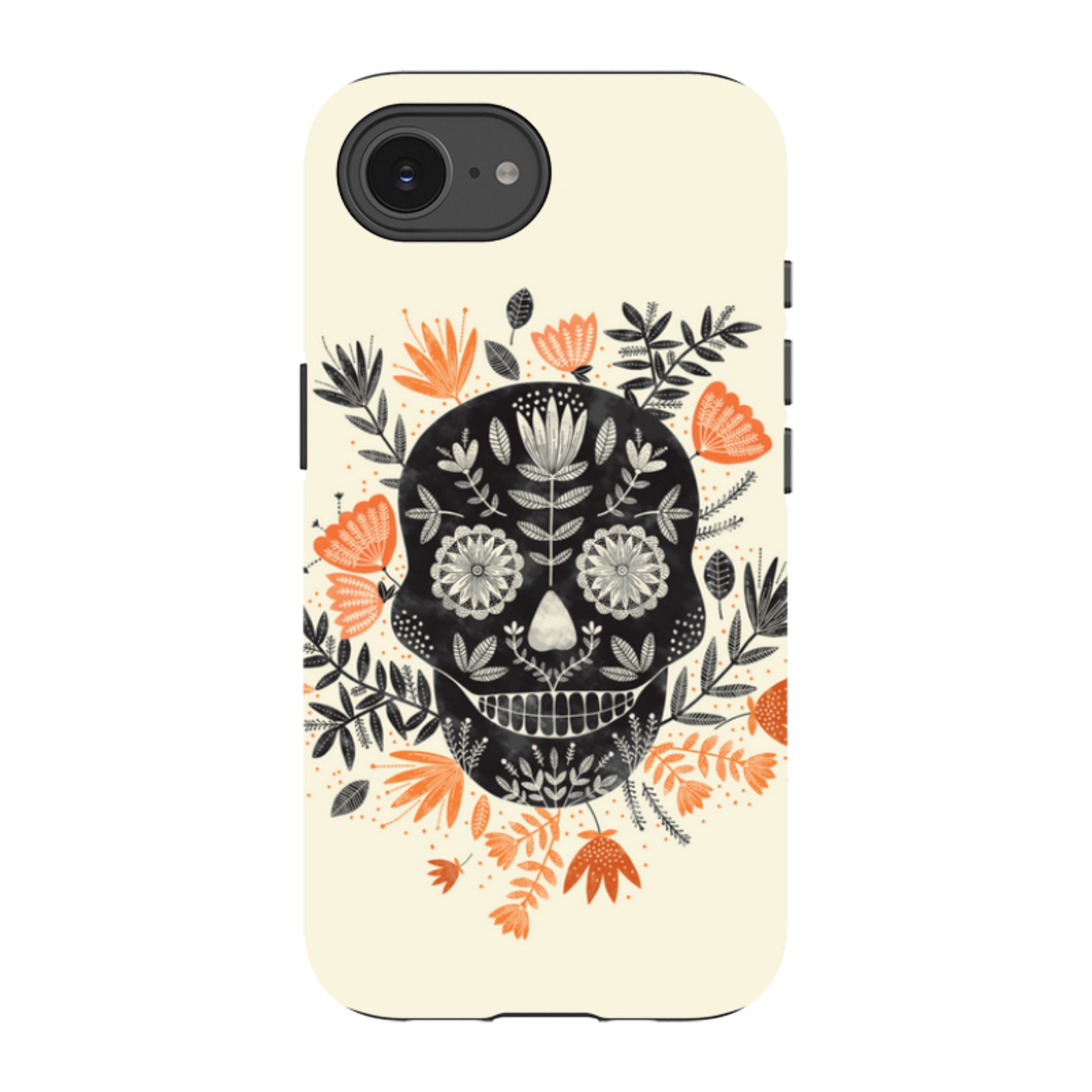 iPhone Tough Case - Sugar Skull Cream By Jade Mosinski