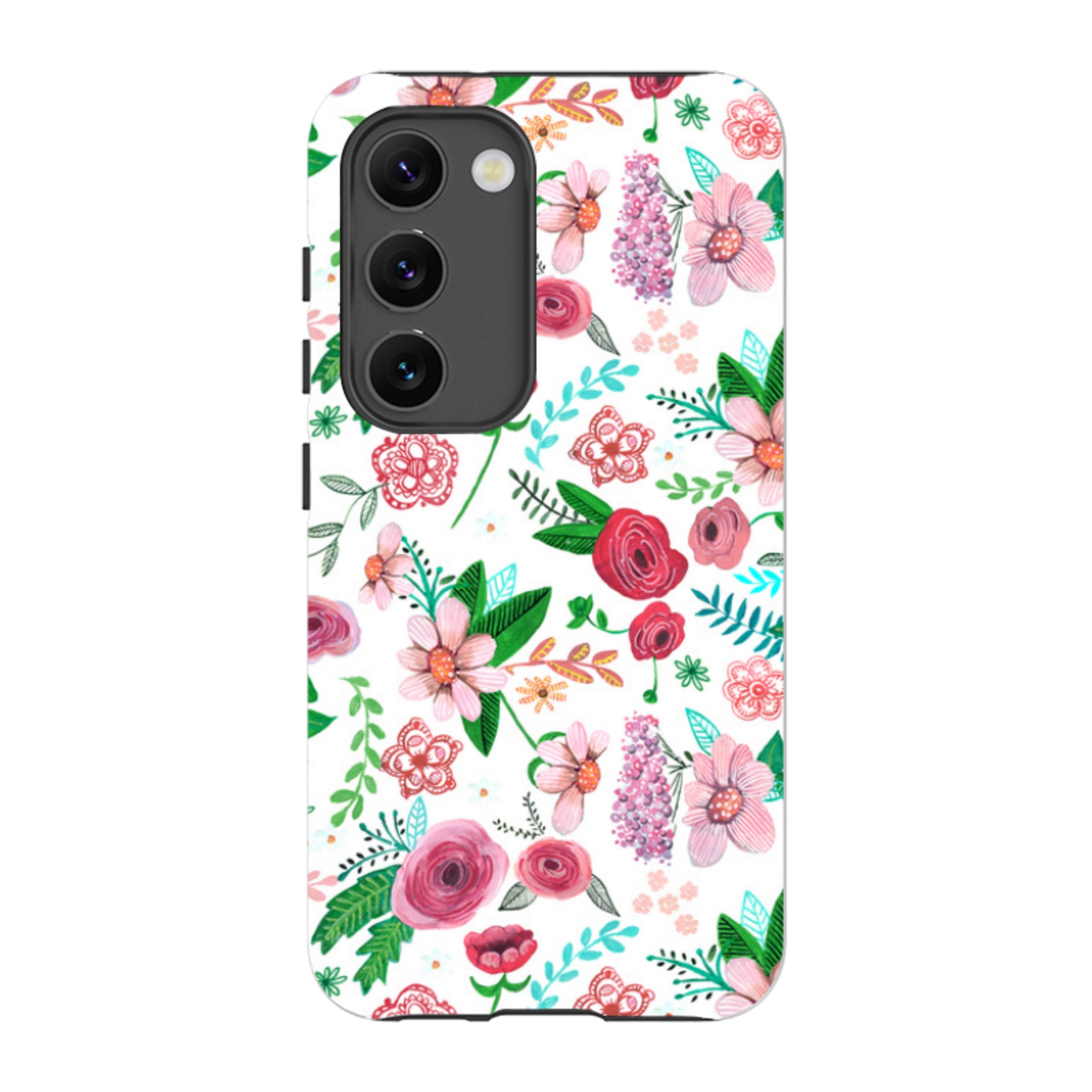 Samsung Tough Case - White Floral By Caroline Bonne Muller